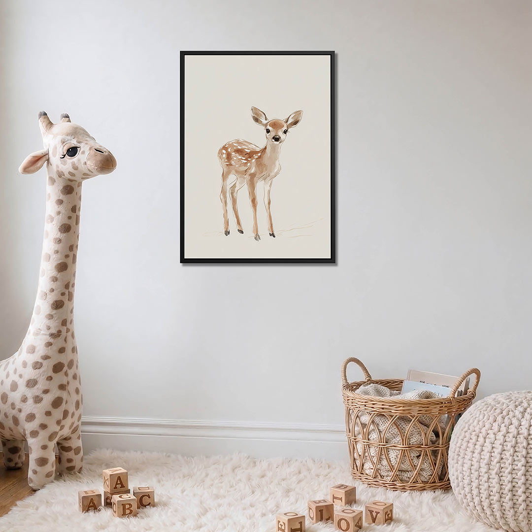 Lief hertenkalf – moderne staande wandkunst