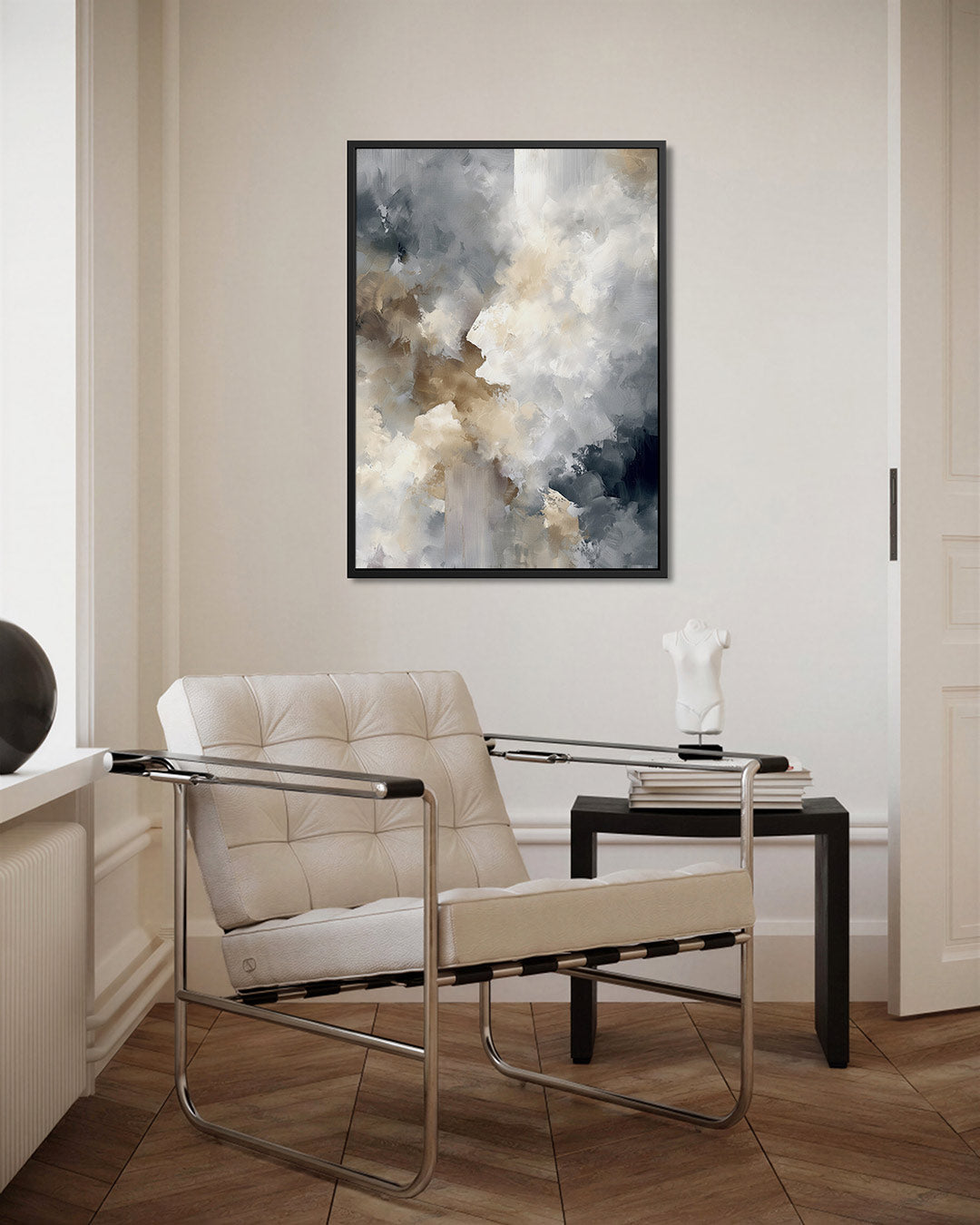 Vloeiende kleurencompositie – kunstwerk als stijlvolle wanddecoratie