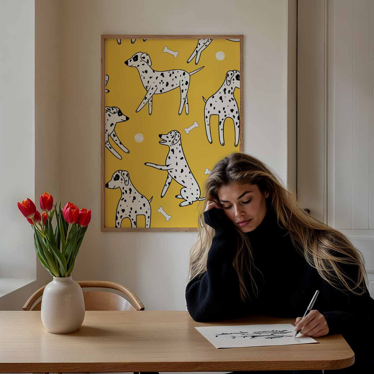 Dalmatiër Dromen – staande dieren wanddecoratie van WallArtistic