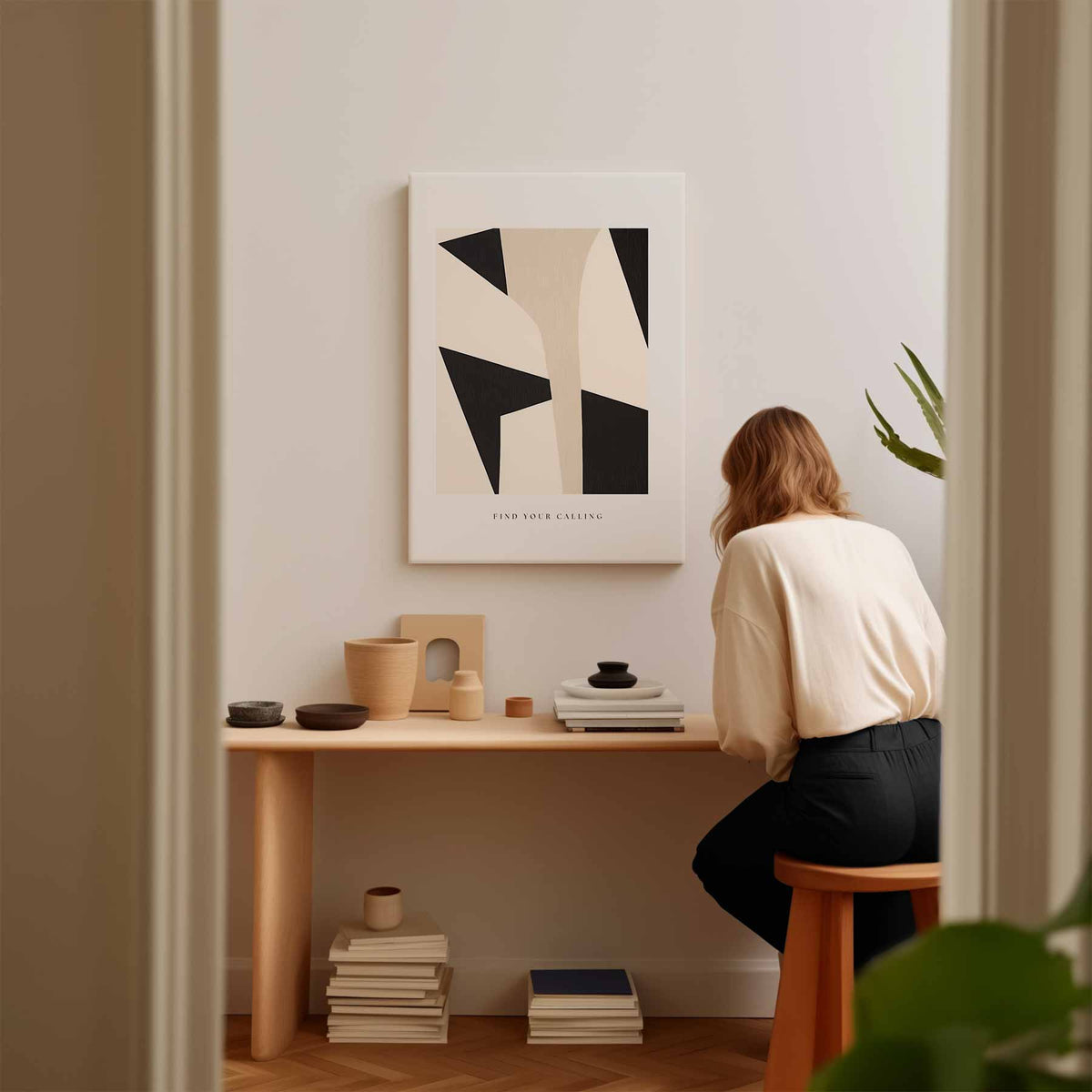 Vind je Roeping – plexiglas wanddecoratie in portret formaat