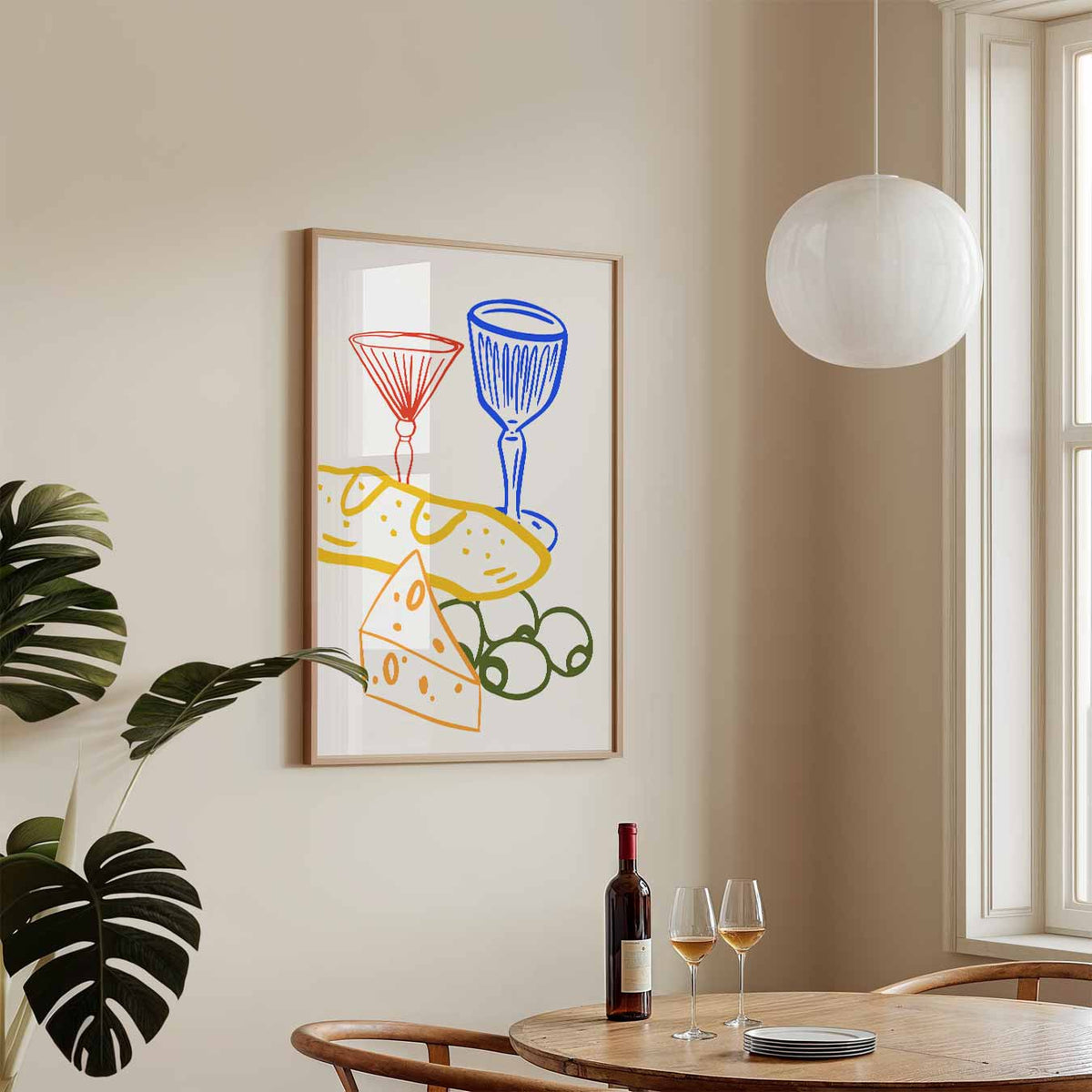 Gezellige Borrelavond – keukenposter in staand formaat