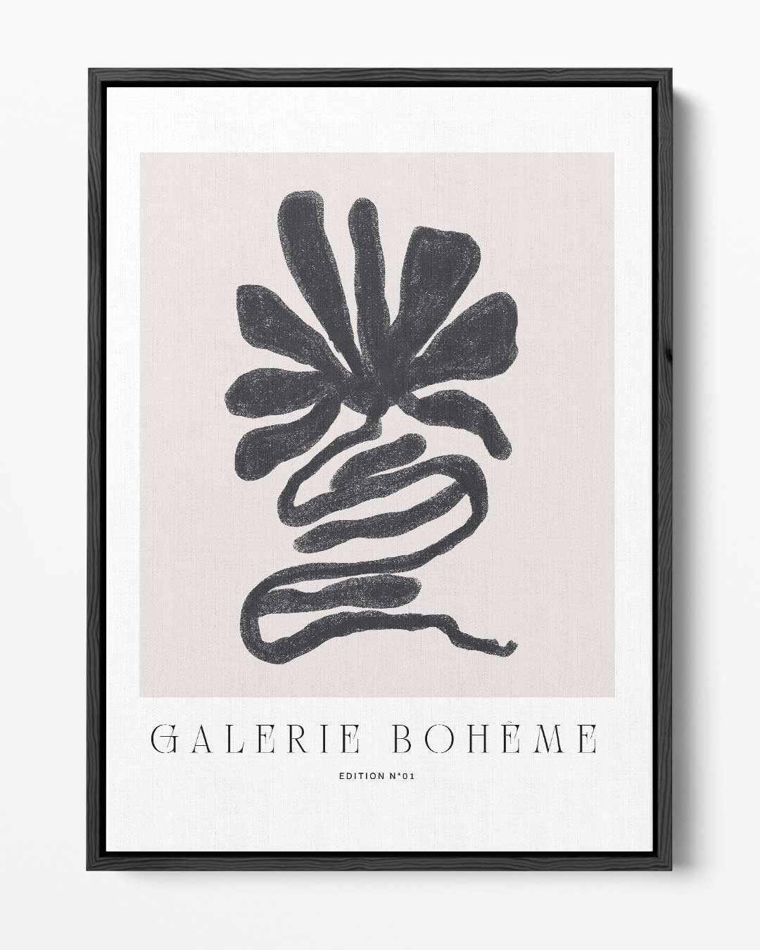 Abstracte Bloemvorm – portret kunstwerk als wanddecoratie
