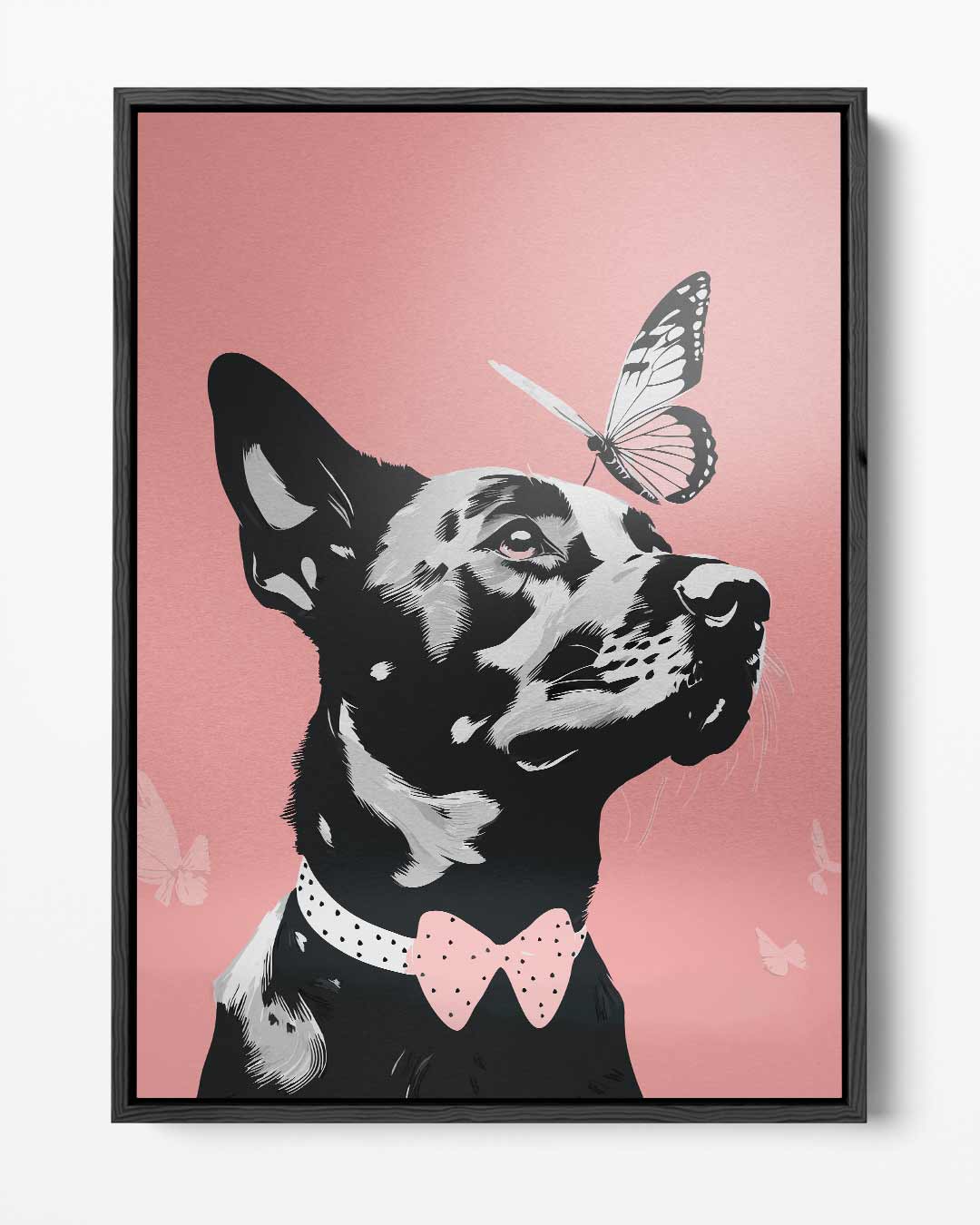 Opera d'arte Cane e Farfalla Sognante