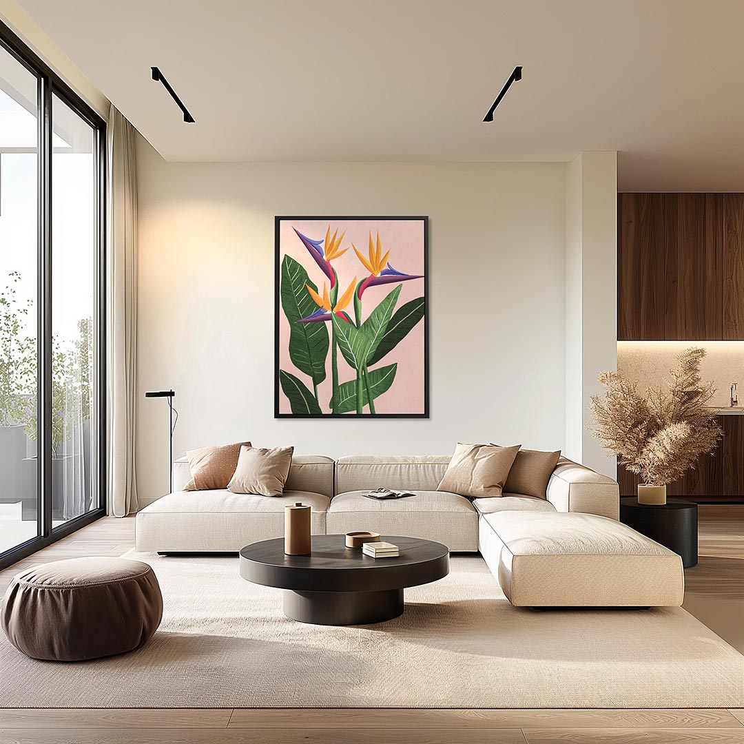Vrolijke bloemen – staand wanddecoratie kunstwerk