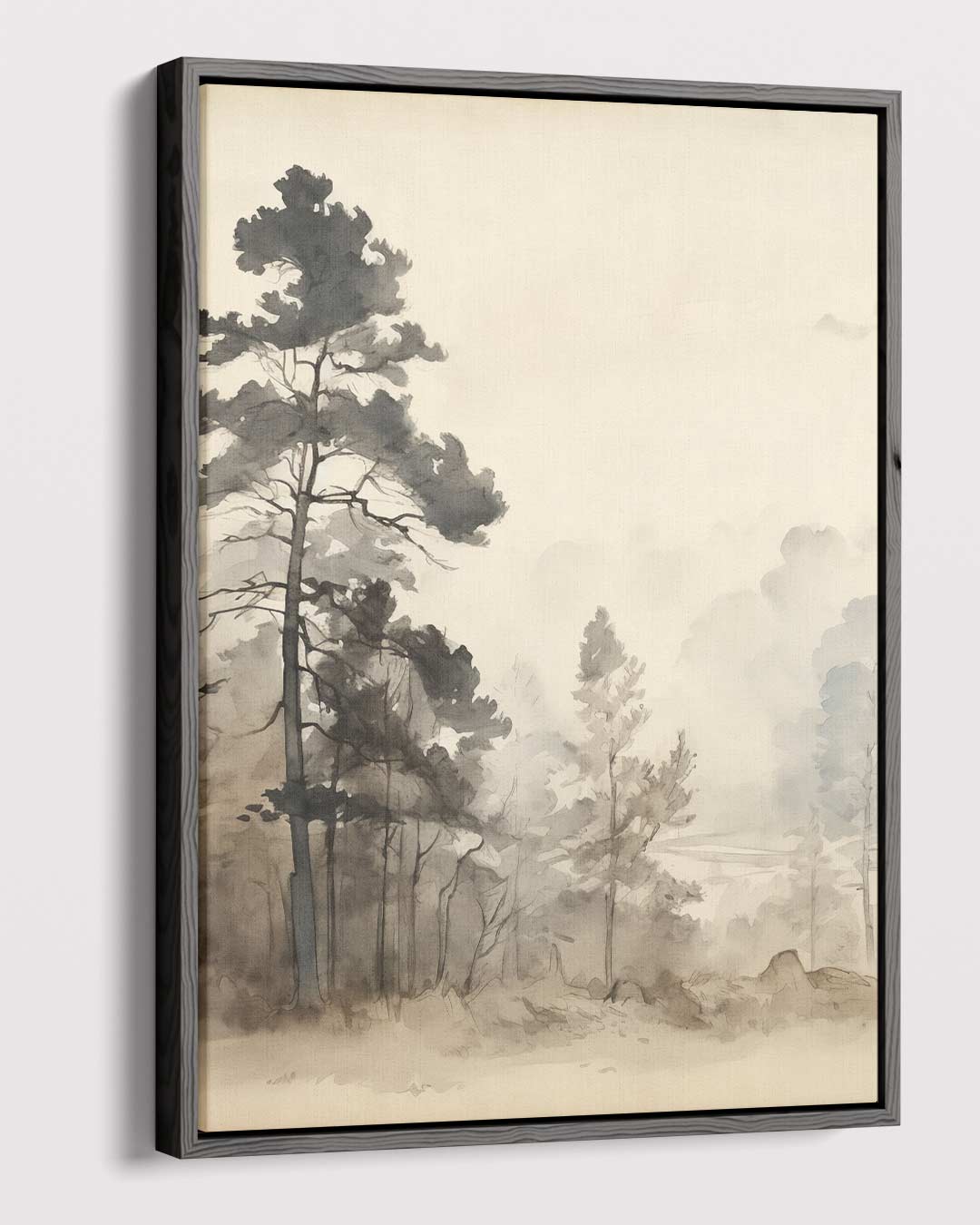 Mystieke Boslandschap – canvas wanddecoratie in portret formaat