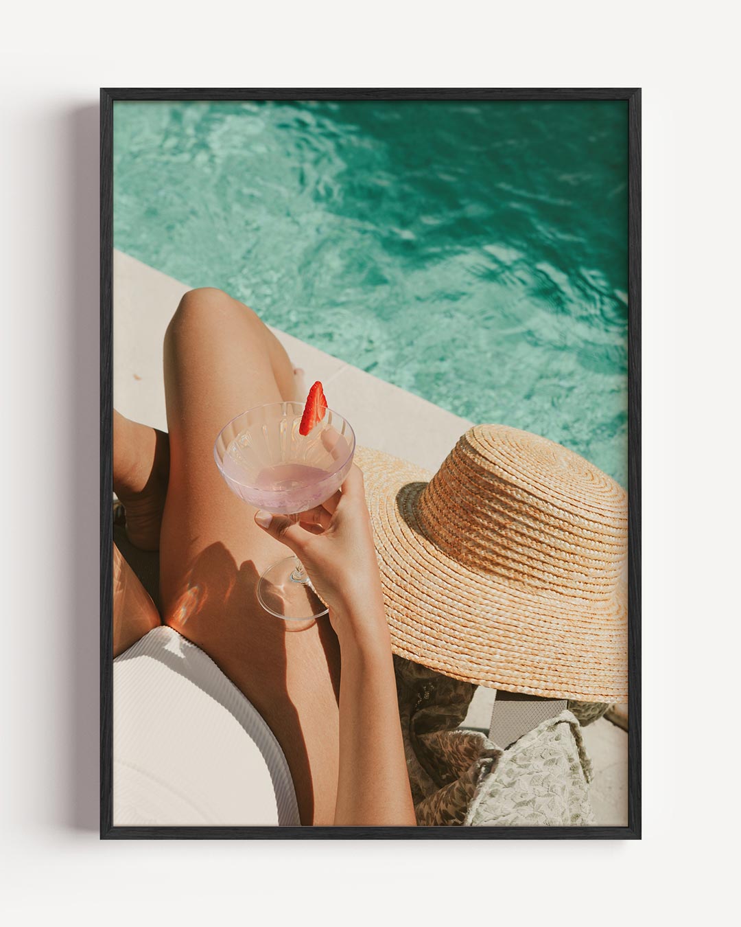 Zomerse Poolside Vibes – zomer portret poster als wanddecoratie
