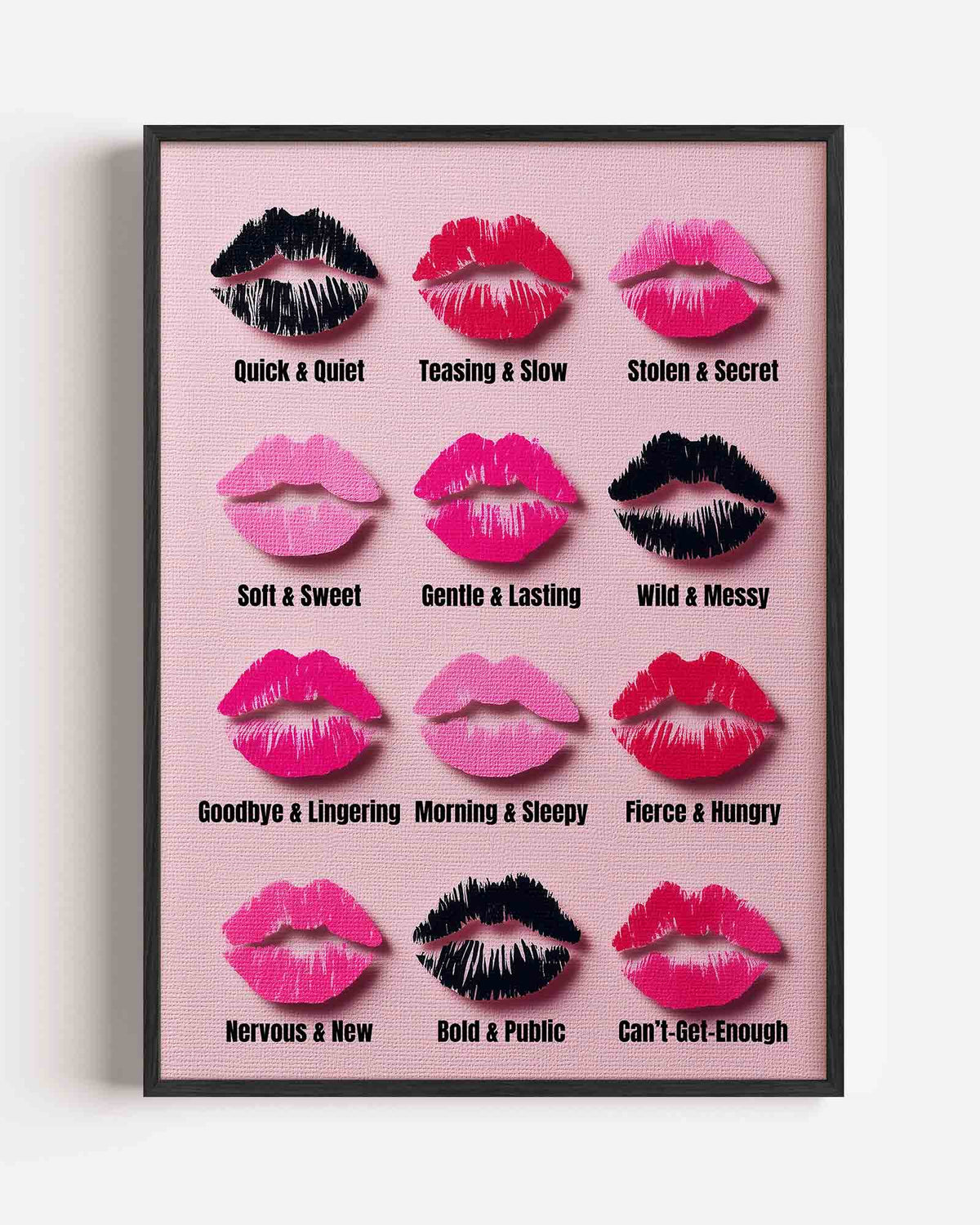 Lippen in diverse tinten – Pop Art portret poster als wanddecoratie