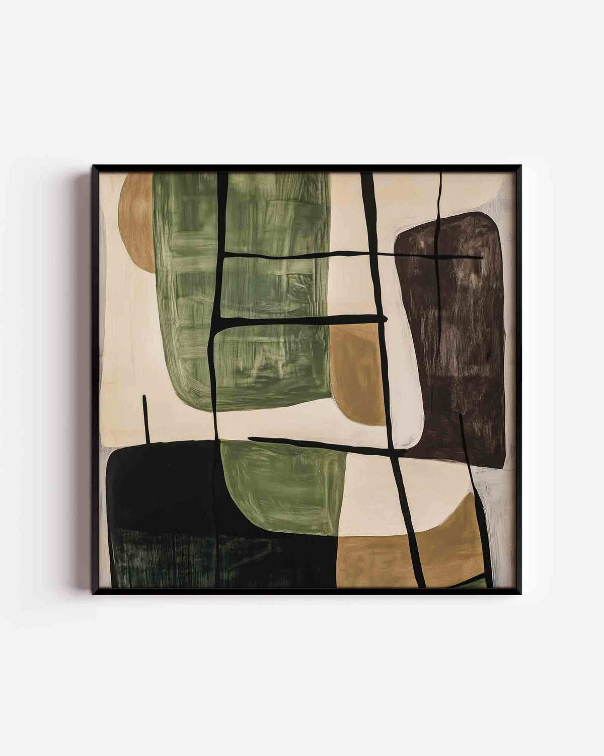 Abstracte vormen – moderne vierkante poster als wanddecoratie