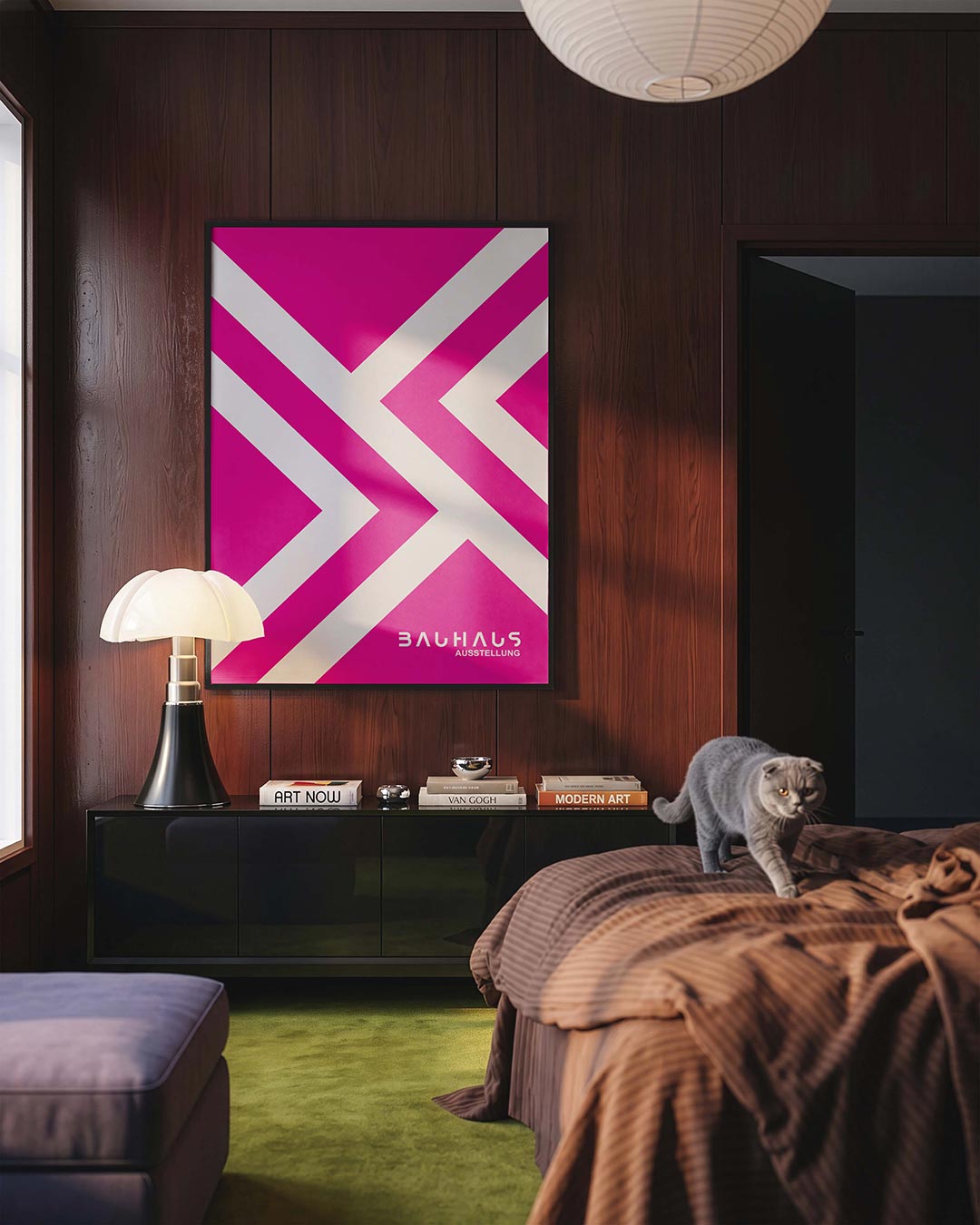 – geometrische Bauhaus poster in staand formaat