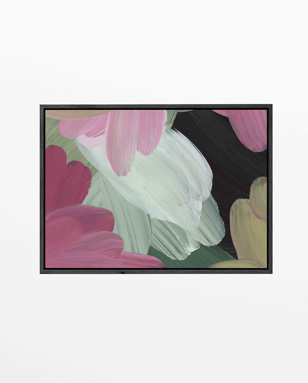 Vloeiende kleurencompositie – Groen – liggend wanddecoratie kunstwerk