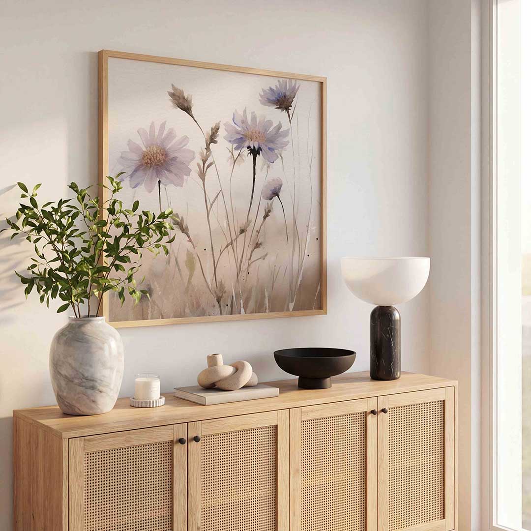 Wilde bloemen – bloemen wandkunst als vierkante poster