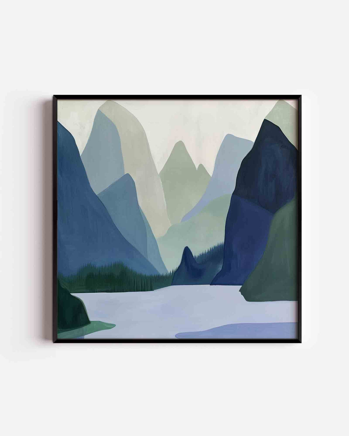 Berglandschap – design vierkante poster als wanddecoratie