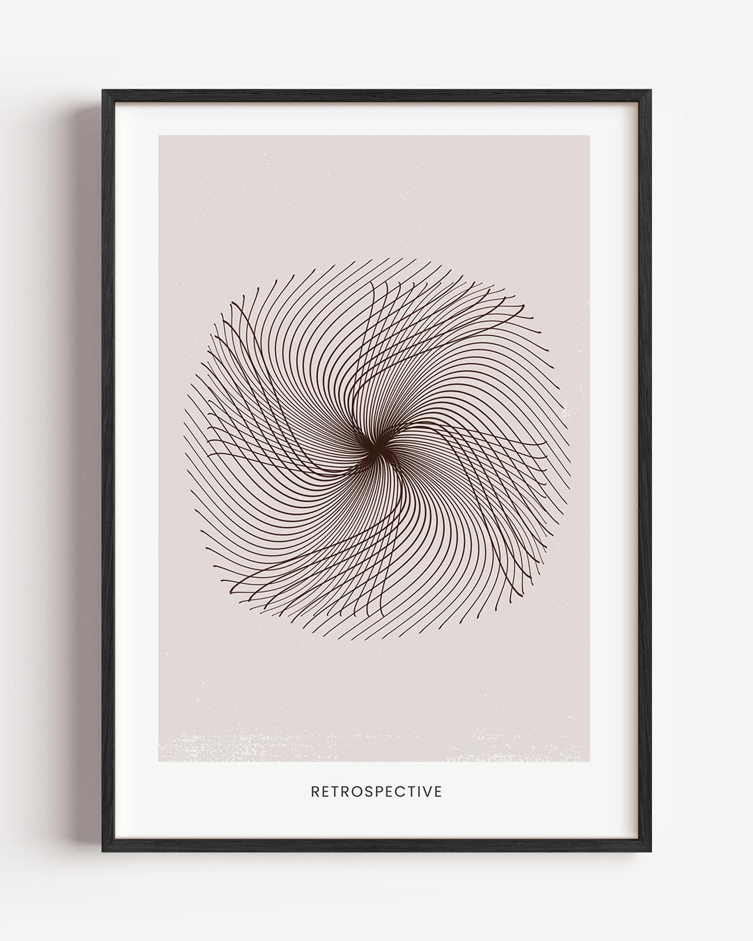 Retro Chic Spiraalposter – kleurrijke abstracte portret poster als wanddecoratie