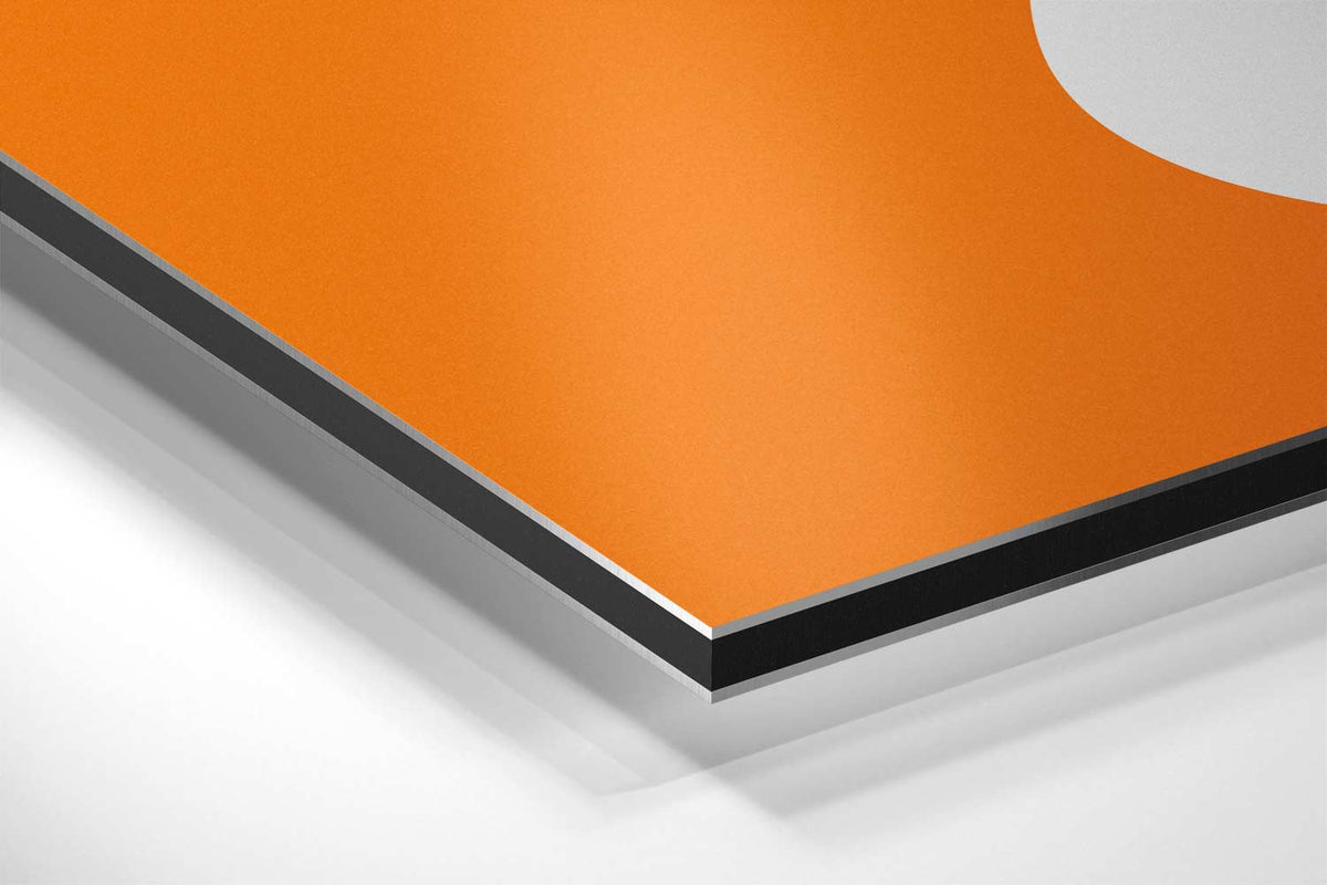 Speelse Oranje Golven – canvas kunstwerk als wanddecoratie