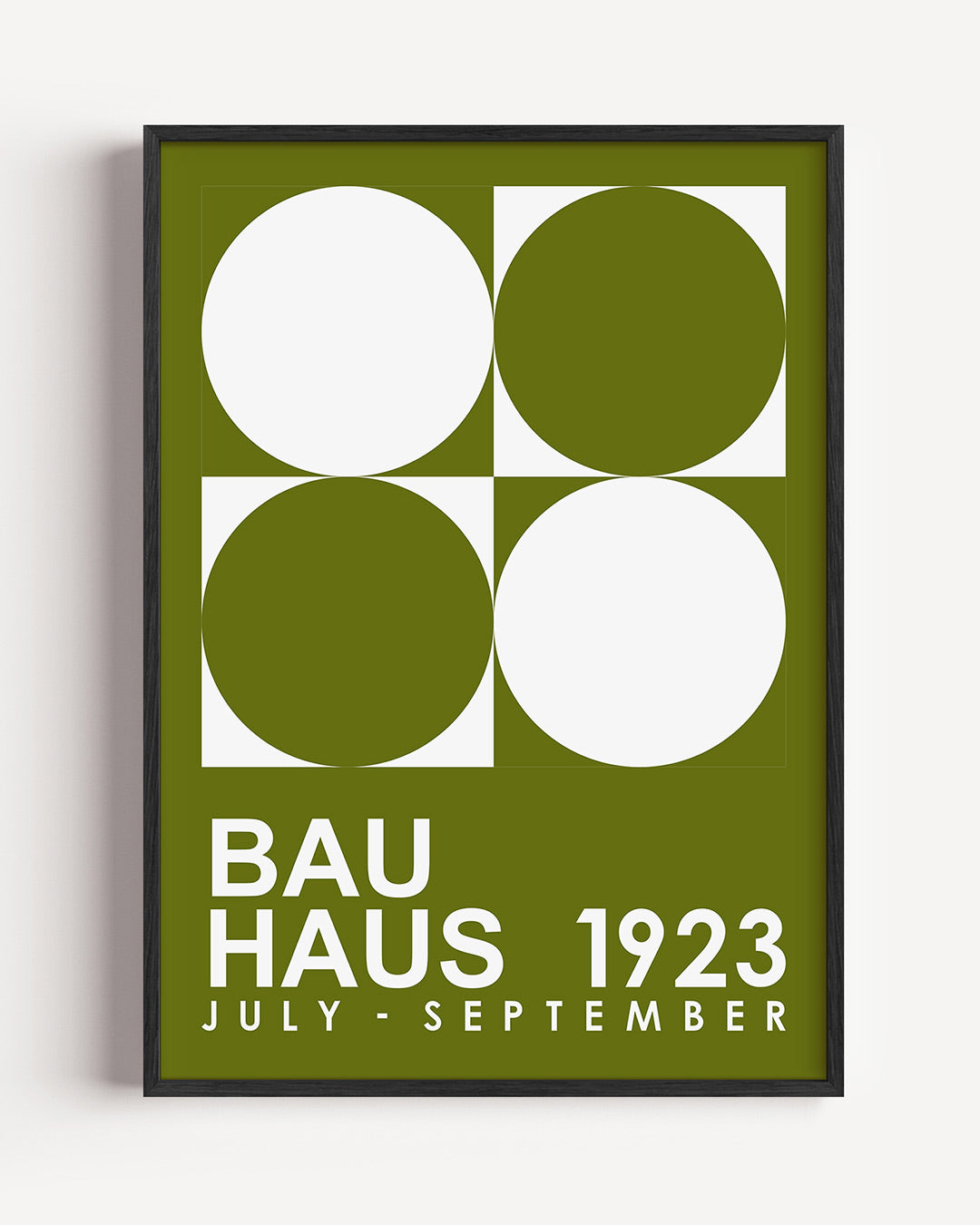 Cirkel en vierkant – staande Bauhaus poster als wanddecoratie