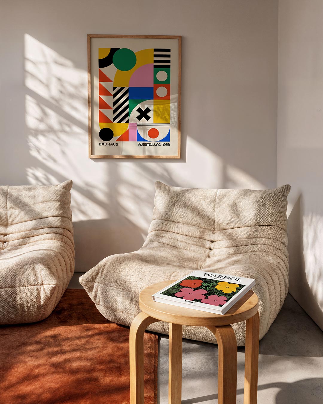 Vormen en vlakkenspel – geometrische Bauhaus poster in staand formaat