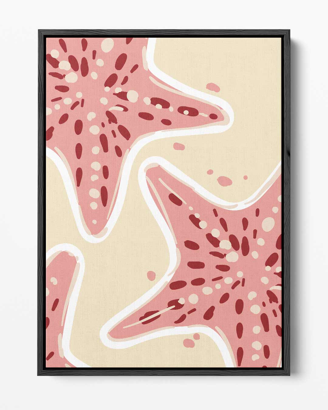 Speelse Zeester Print – portret kunstwerk als wanddecoratie