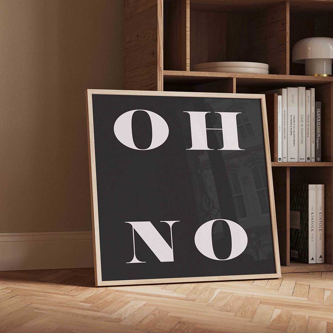 Oh no – moderne wandkunst met kleur en vormen als poster