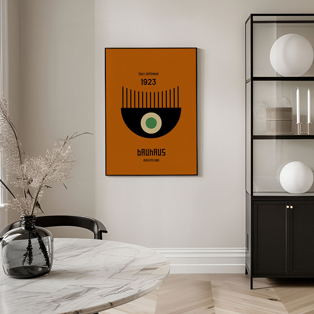 Grafische vormgeving – geometrische Bauhaus poster in staand formaat