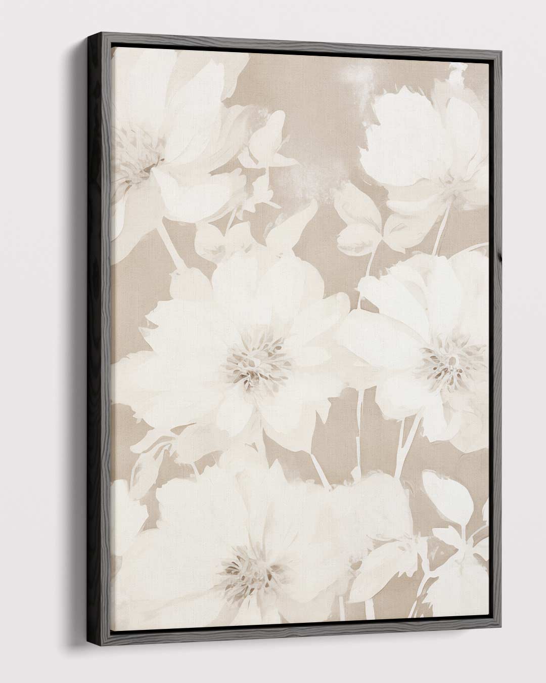 Bloemenpracht in Zachte Tinten – canvas wanddecoratie in portret formaat