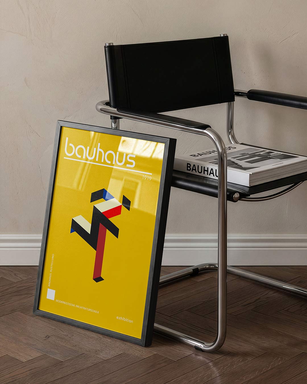Vorm en kleur – staande Bauhaus poster voor aan de muur