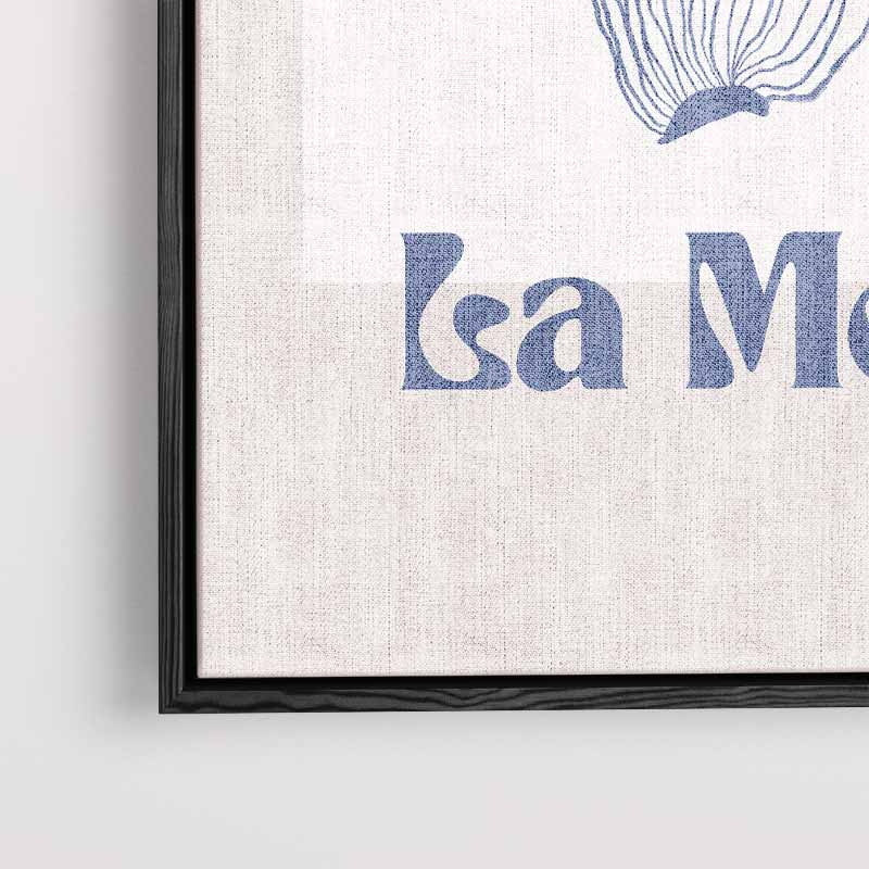 La Mer Zeedroom Print – kunstwerk met zwarte baklijst
