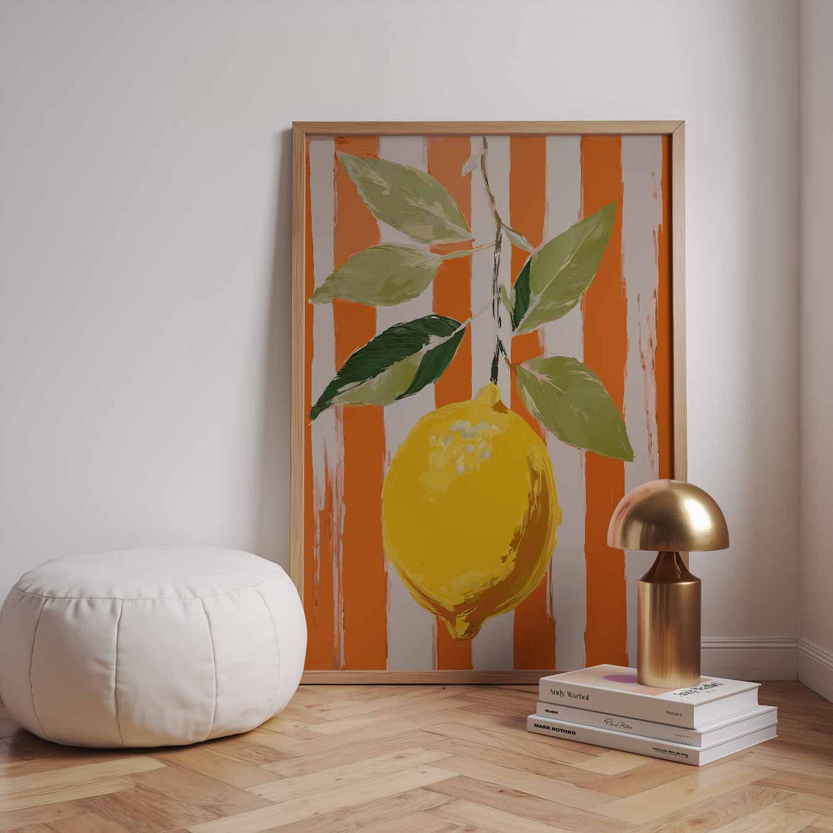 Sunny Lemon Art – staande zomer wanddecoratie van WallArtistic