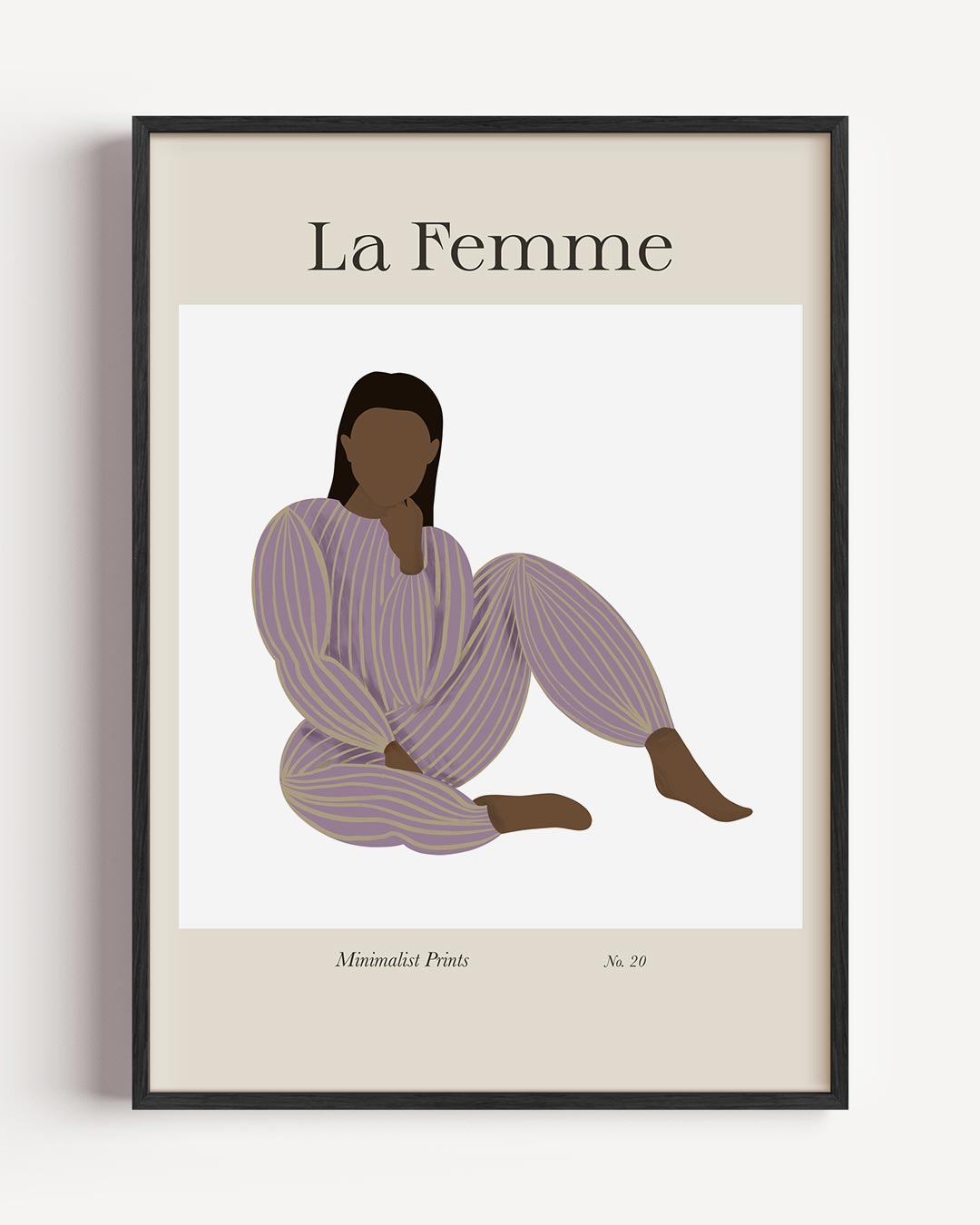 La Femme Minimalistische – vrouwelijk portret poster als wanddecoratie