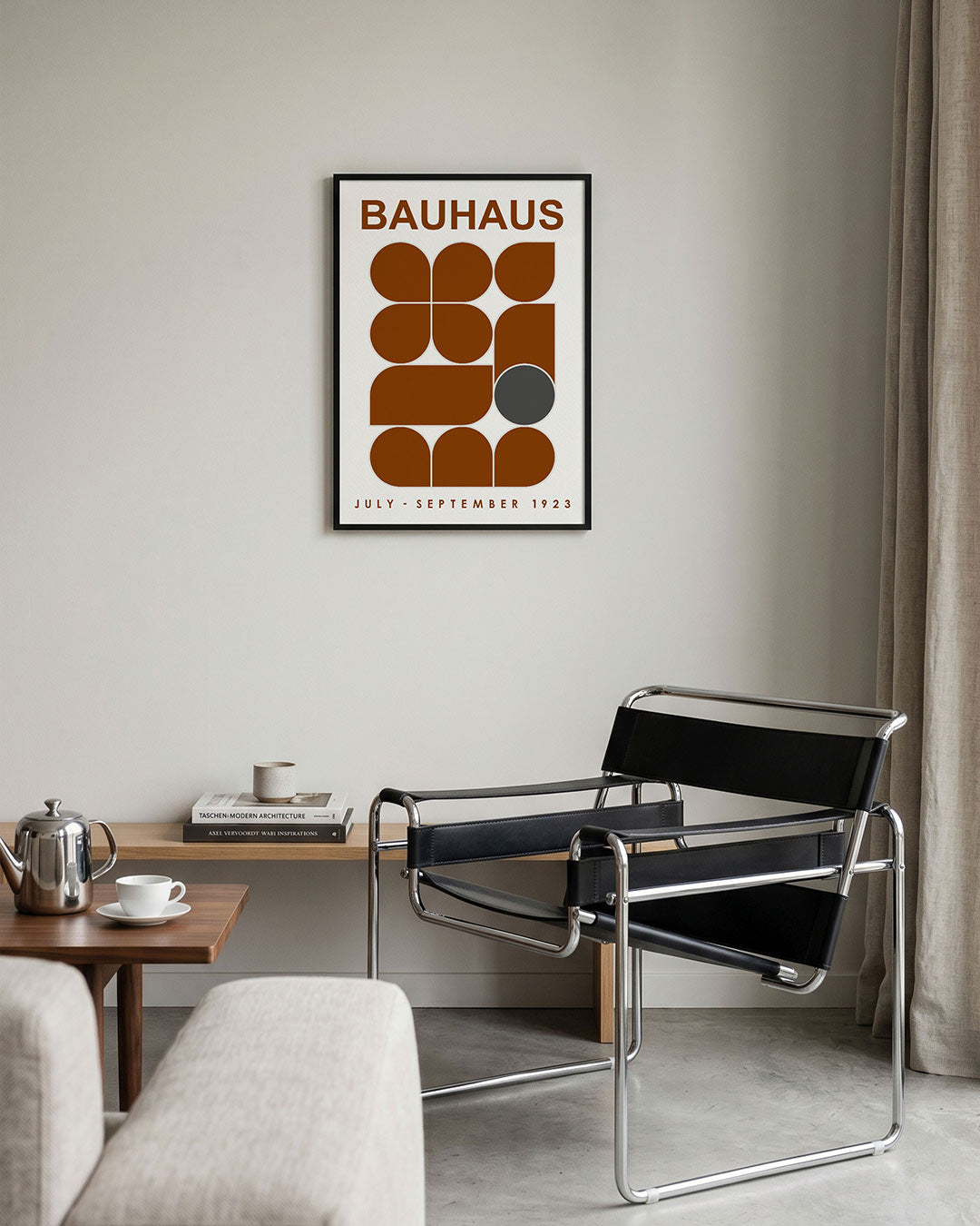 Vorm en balans – geometrische Bauhaus poster in staand formaat