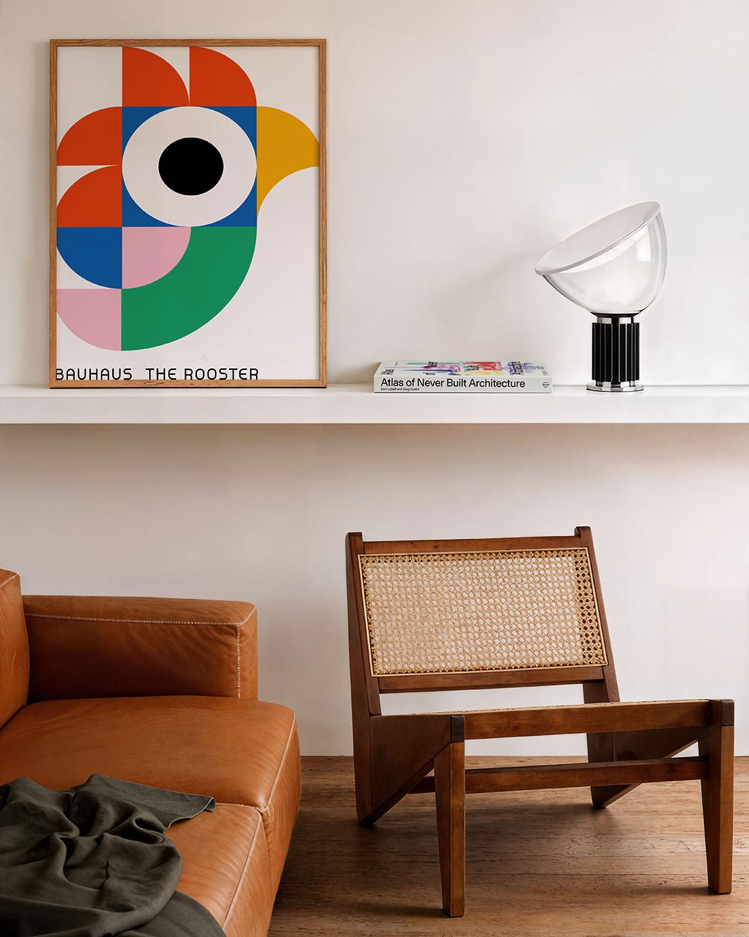 Vorm en kleurvlakken – staande Bauhaus poster voor aan de muur