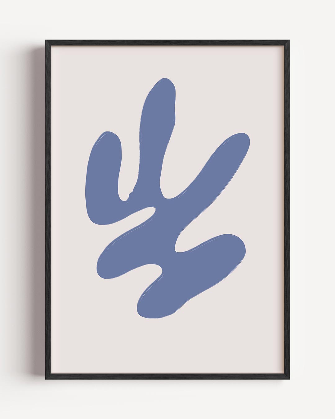 Stijlvolle Abstracte Blauw-vorm – kleurrijke abstracte portret poster als wanddecoratie