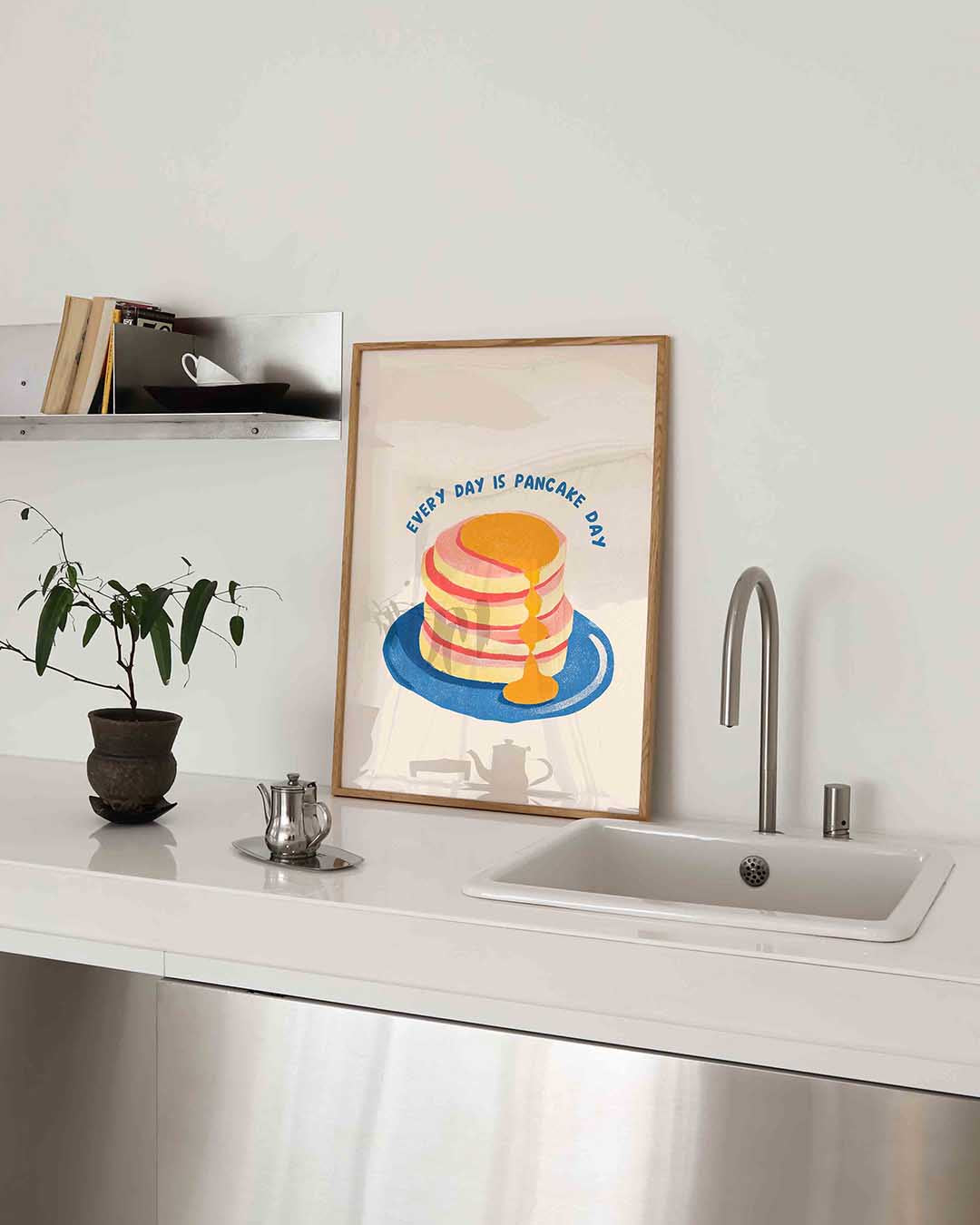 Pannenkoeken met siroop – keukenposter in staand formaat