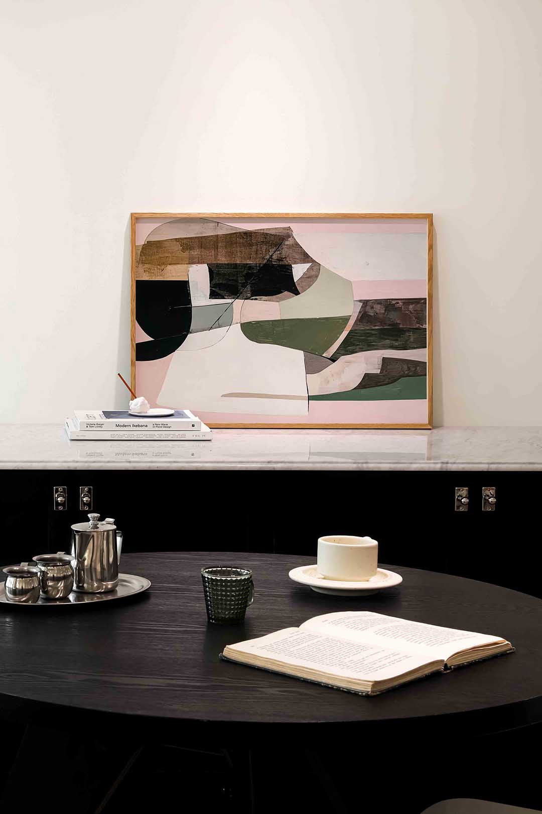 Abstracte vormen – abstracte poster in liggend formaat