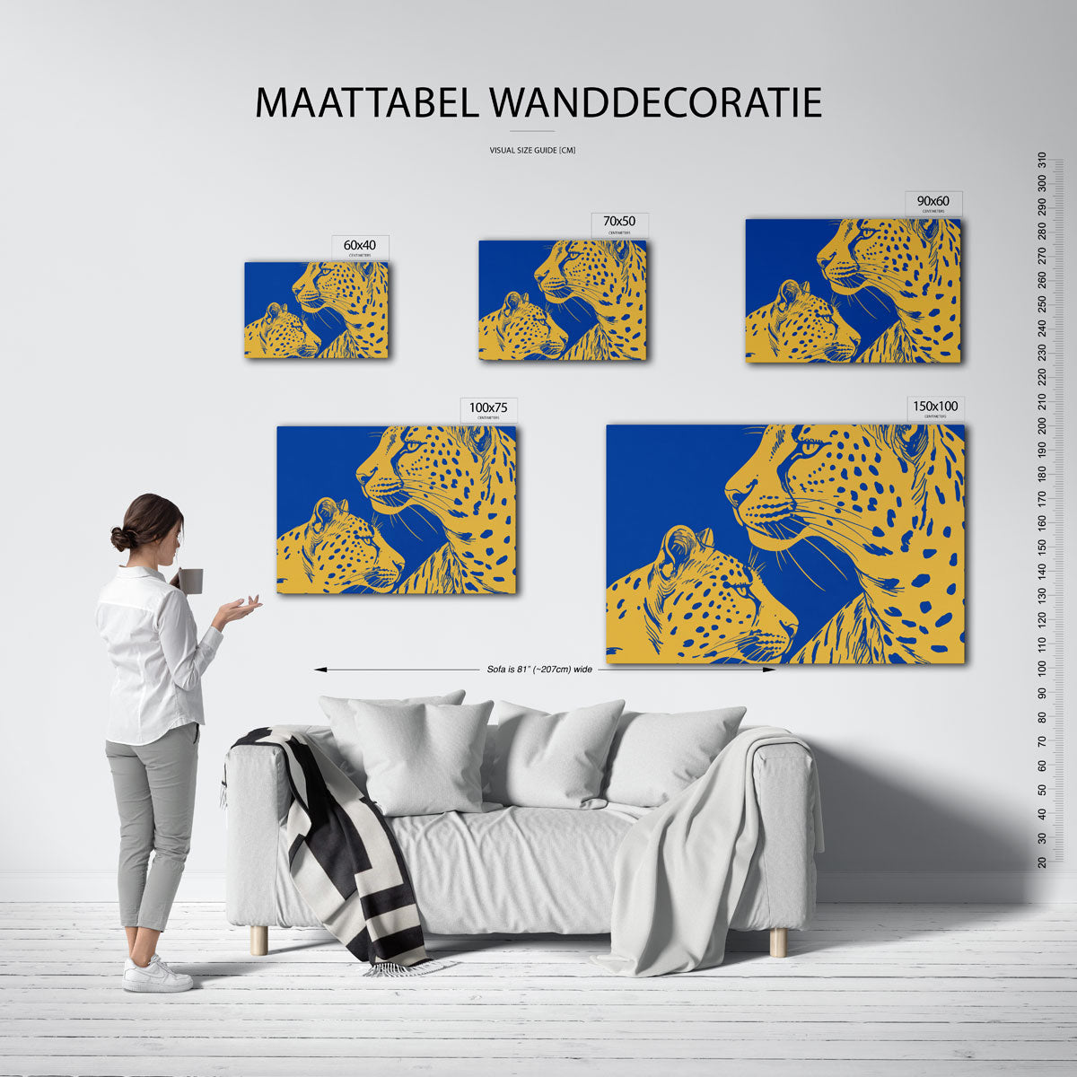 Gestileerde luipaarden – Gestileerde – kunstwerk op canvas, dibond of plexiglas
