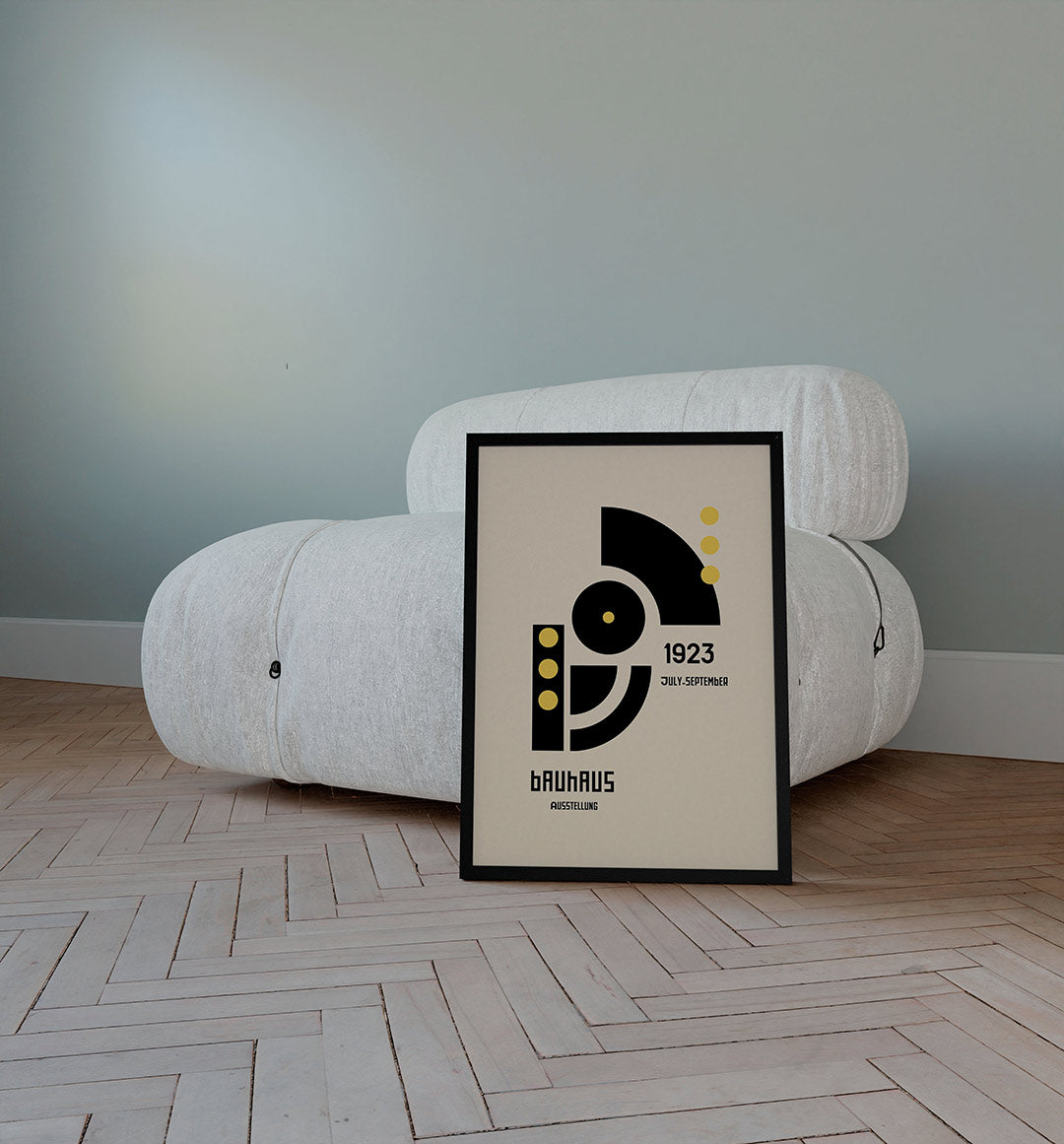 Vormen en vlakken – staande Bauhaus poster voor aan de muur