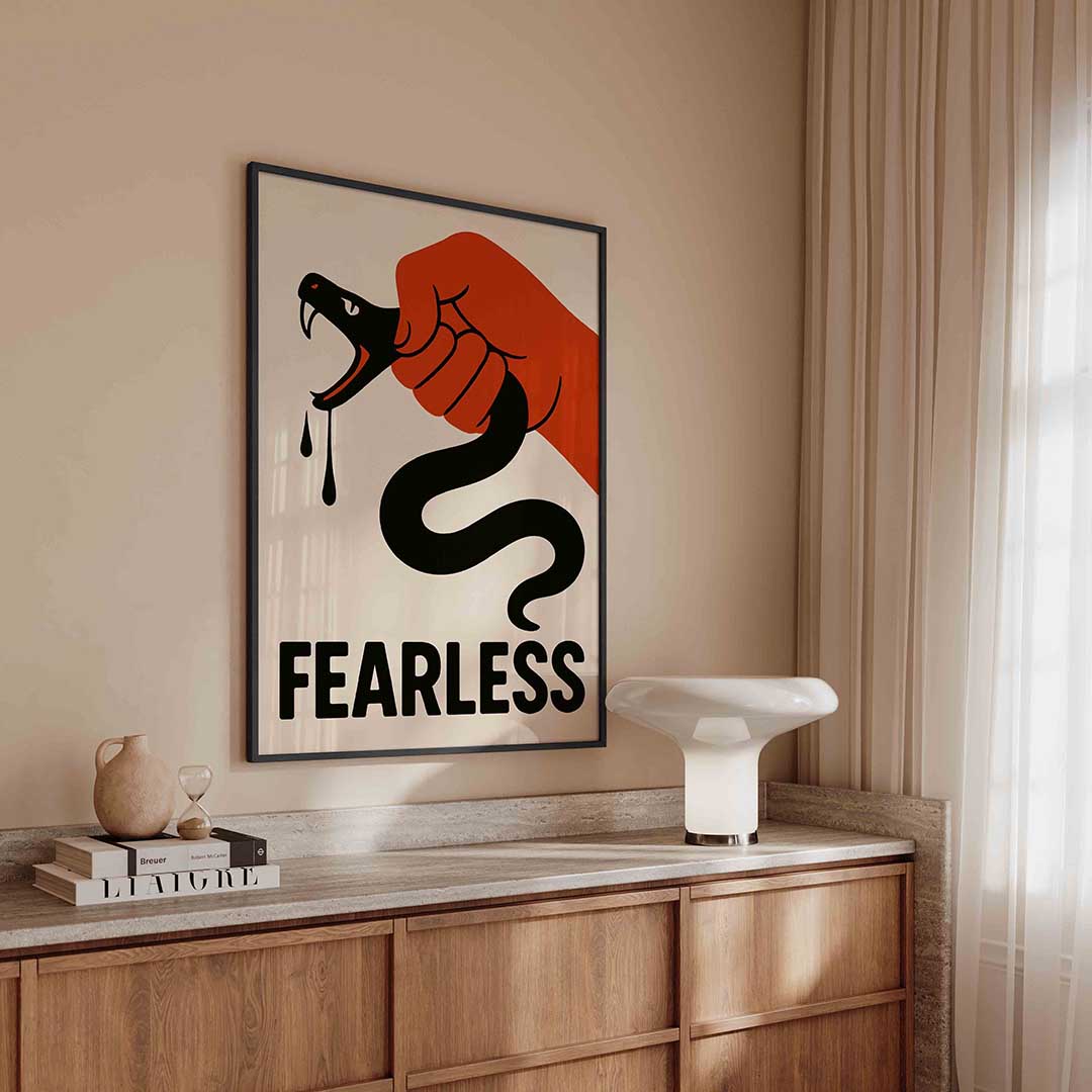 Slang en hand – urban poster in staand formaat