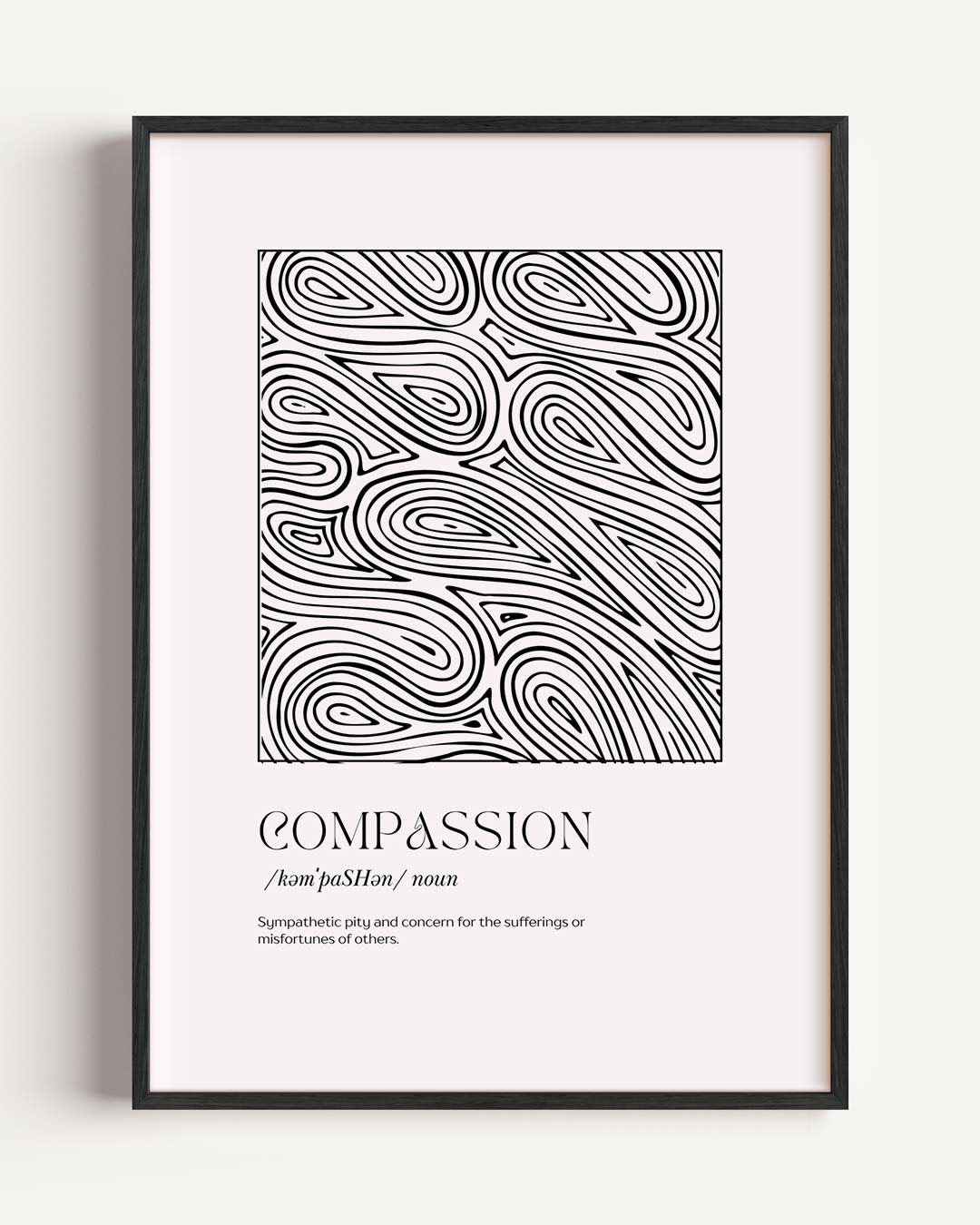 Meditatieve Compassie – Popart en Streetart portret poster als wanddecoratie