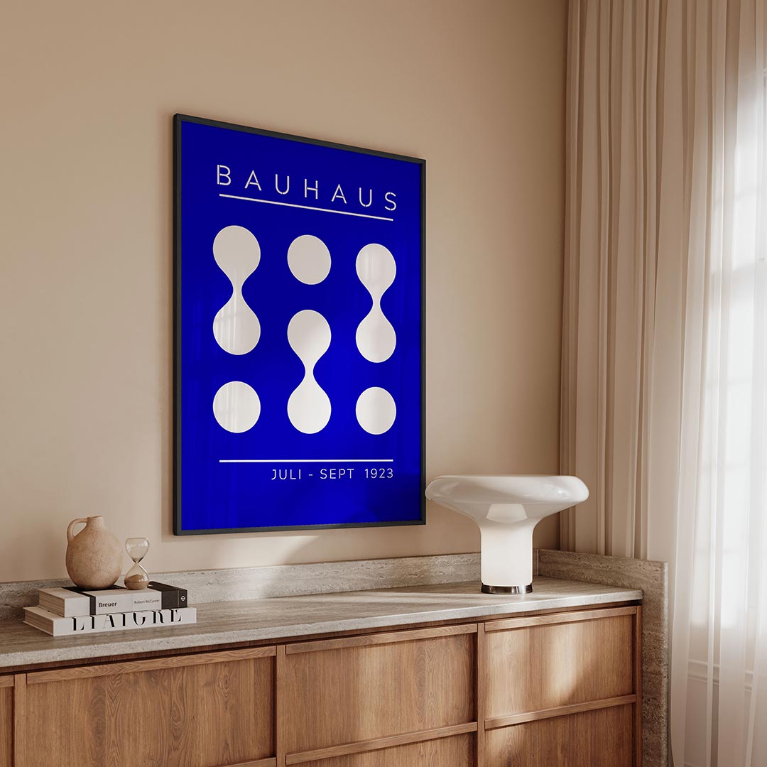 Vormen en vlakken – geometrische Bauhaus poster in staand formaat