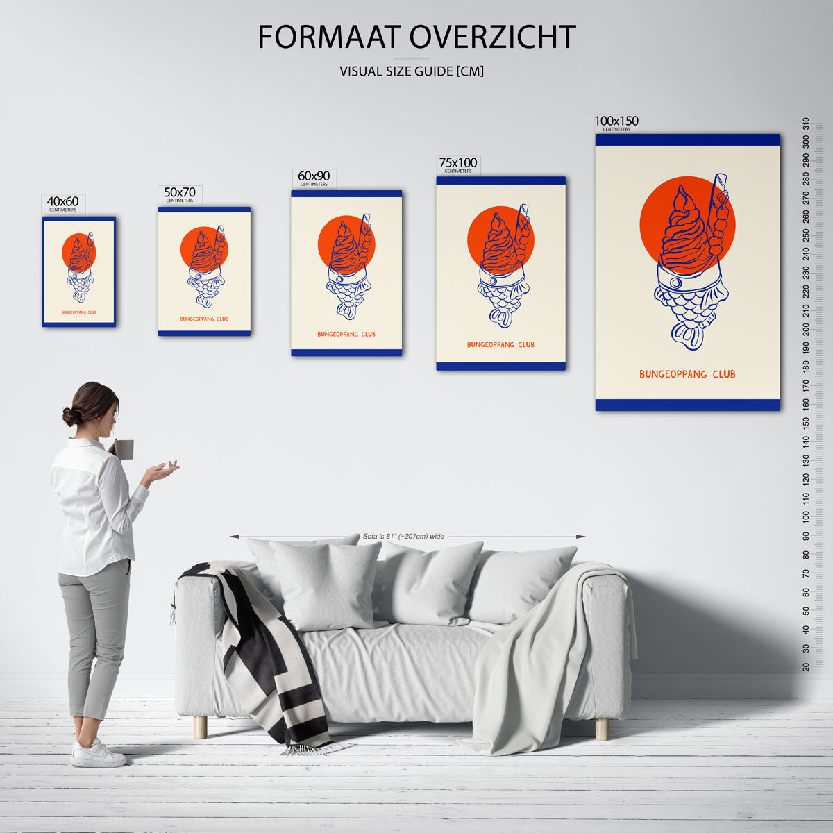 Grafische visuele illustratie – decoratief kunstwerk voor aan de muur