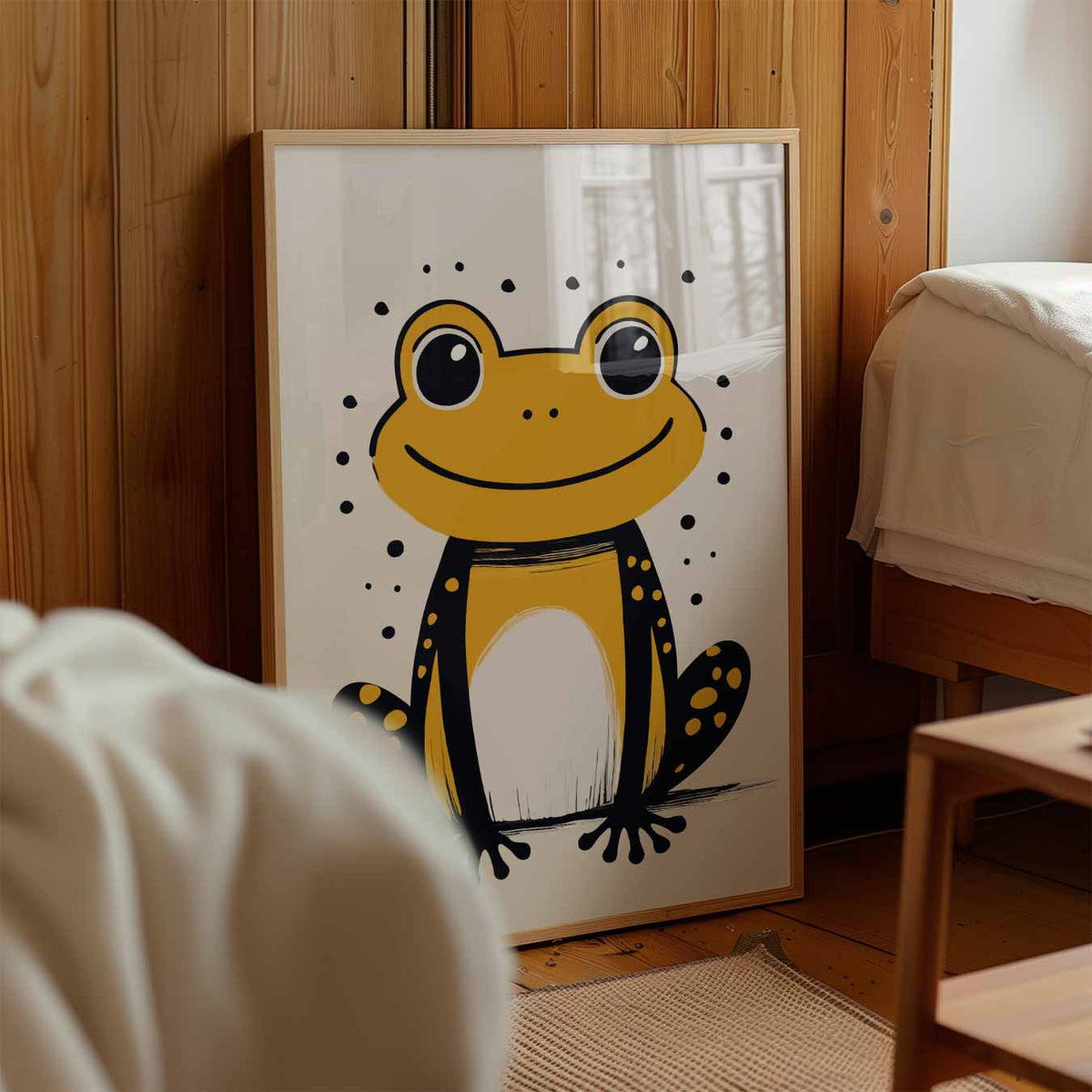 Vrolijke Kikker Illustratie – kinderposter in staand formaat