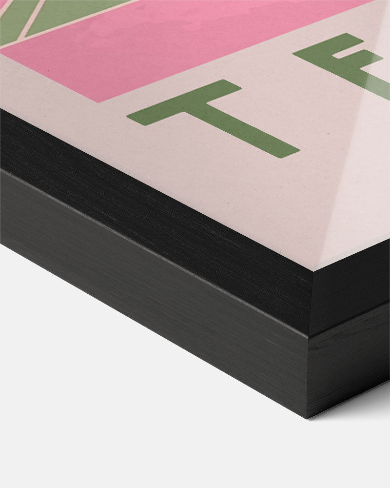 Pastelkleurige Tennisbaan – zomer poster als frisse staande wanddecoratie