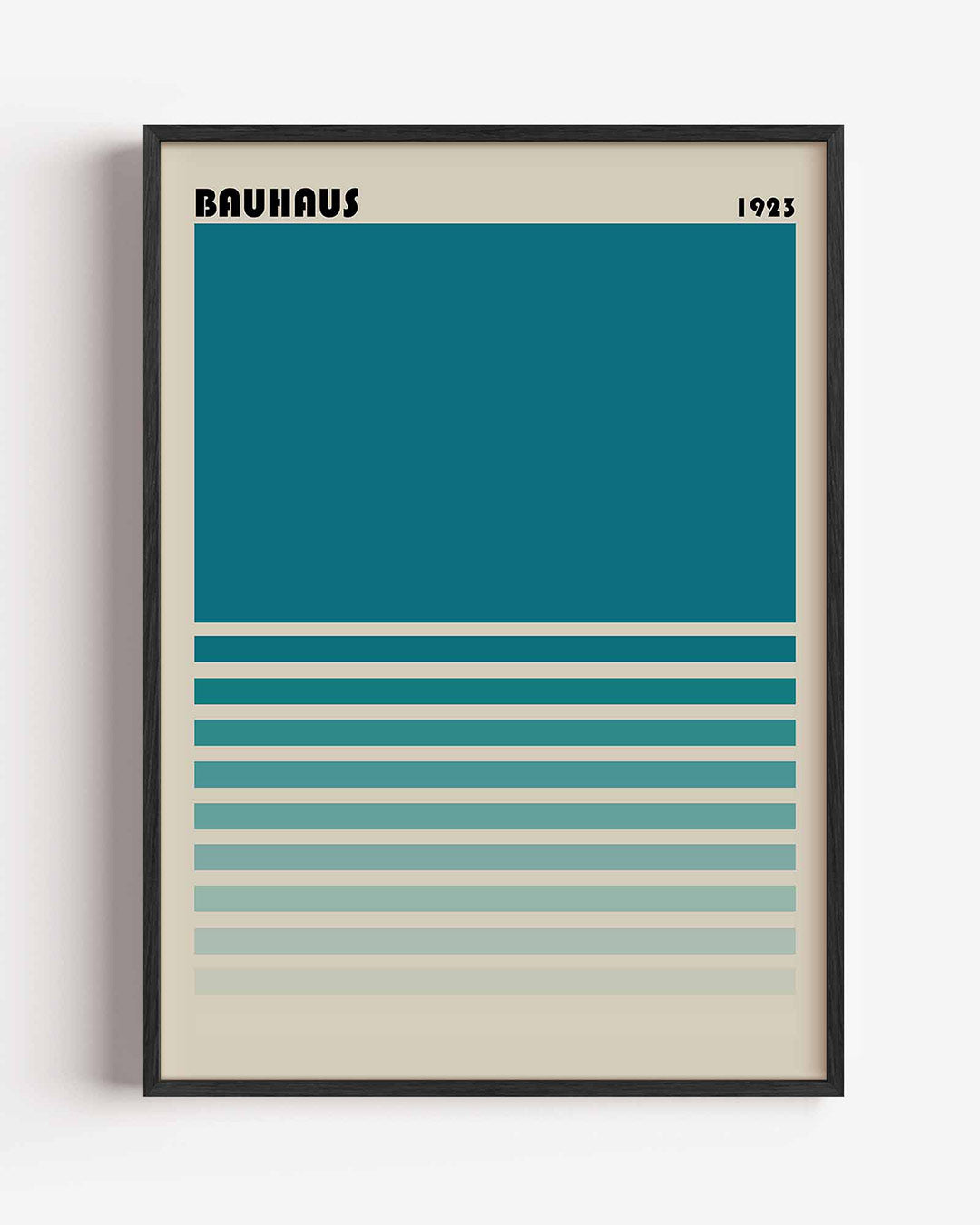 Vlakverdeling en lijnen – staande Bauhaus poster als wanddecoratie