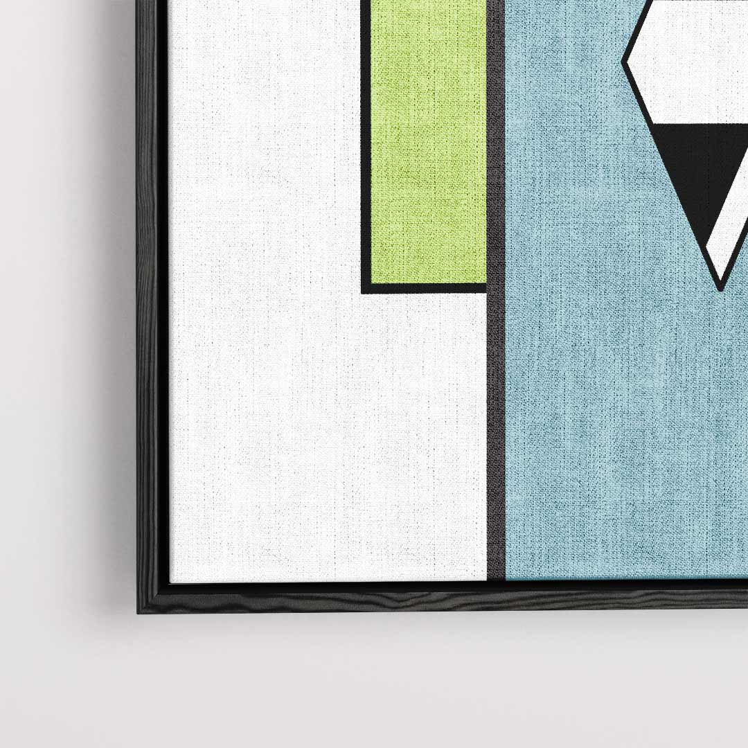 Abstracte Geometrische Compositie – dibond kunstwerk als wanddecoratie