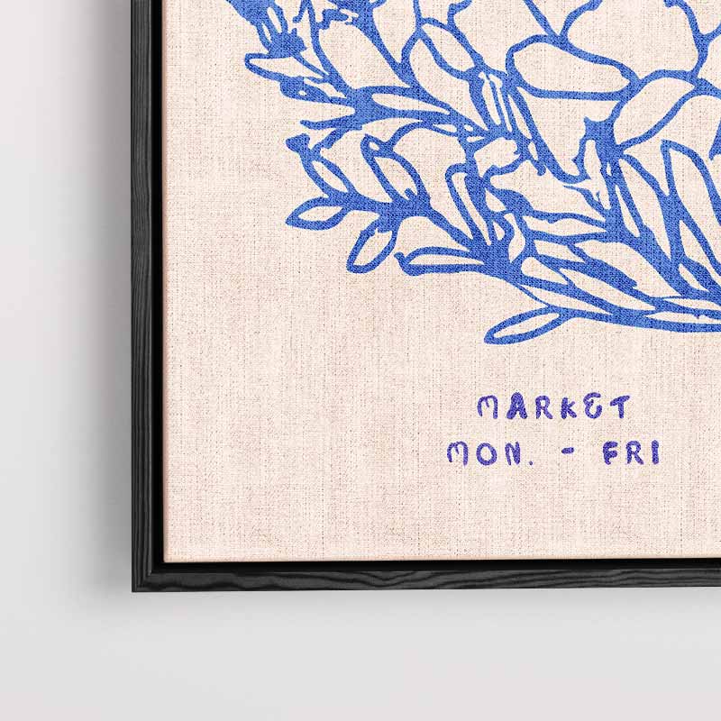 Bloemenmarkt Elegantie – modern portret kunstwerk van WallArtistic