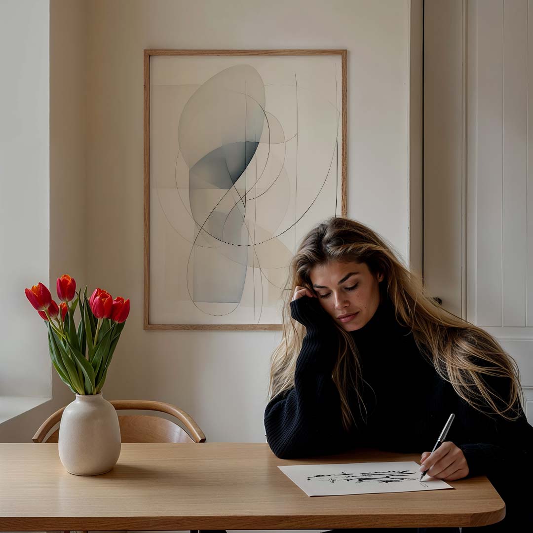 Moderne Abstracte Kunstposter – staande verfijnde wanddecoratie van WallArtistic