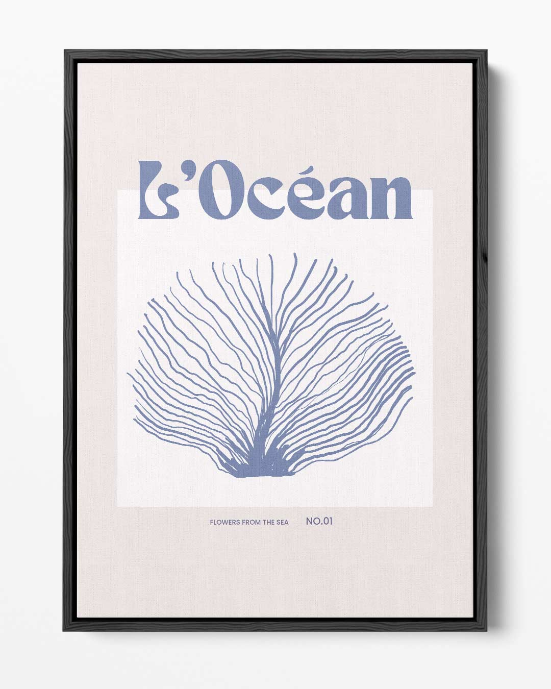 L'Océan: Bloemen uit de Zee – portret kunstwerk als wanddecoratie