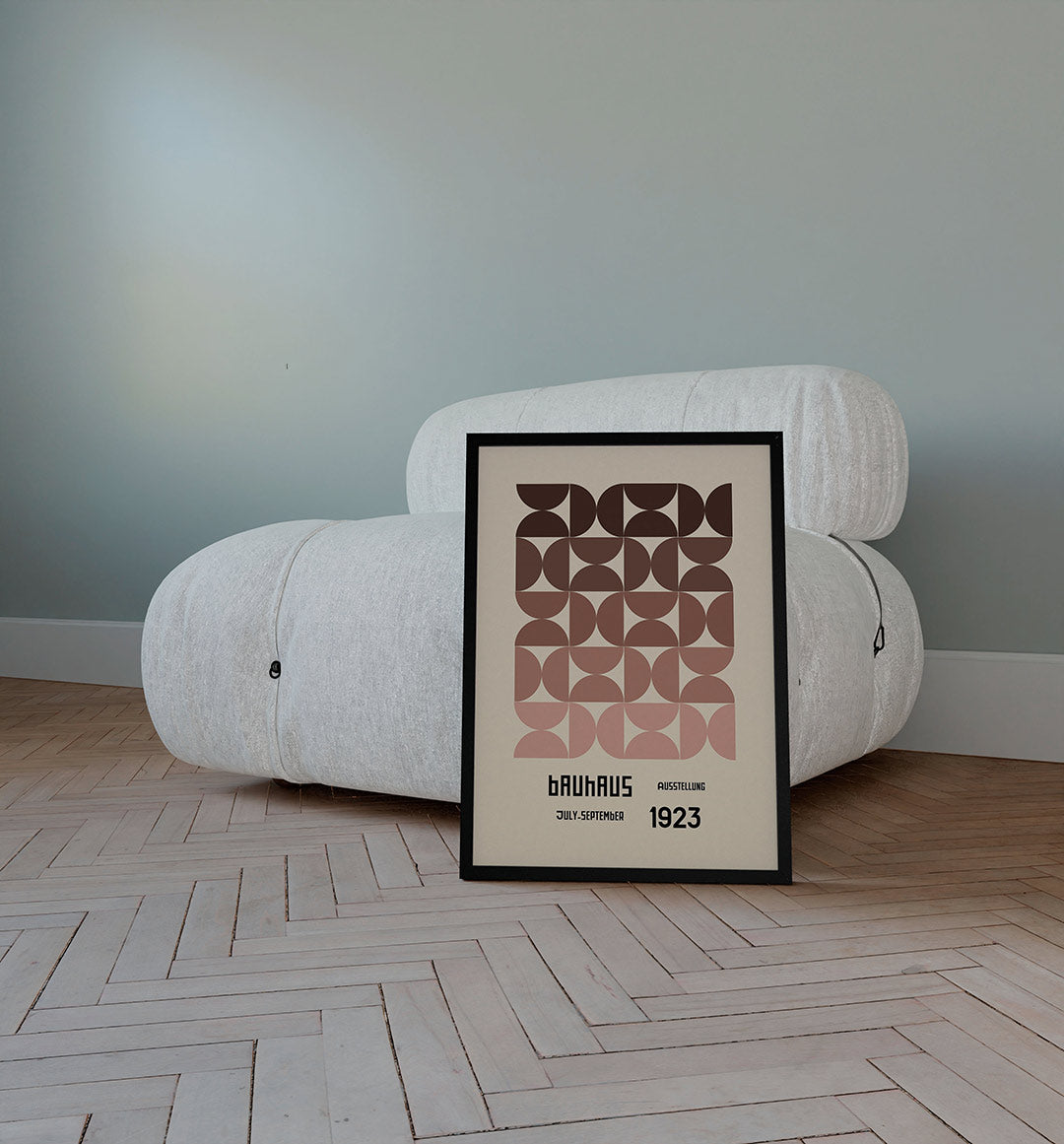 Vormritme en balans – staande Bauhaus poster voor aan de muur