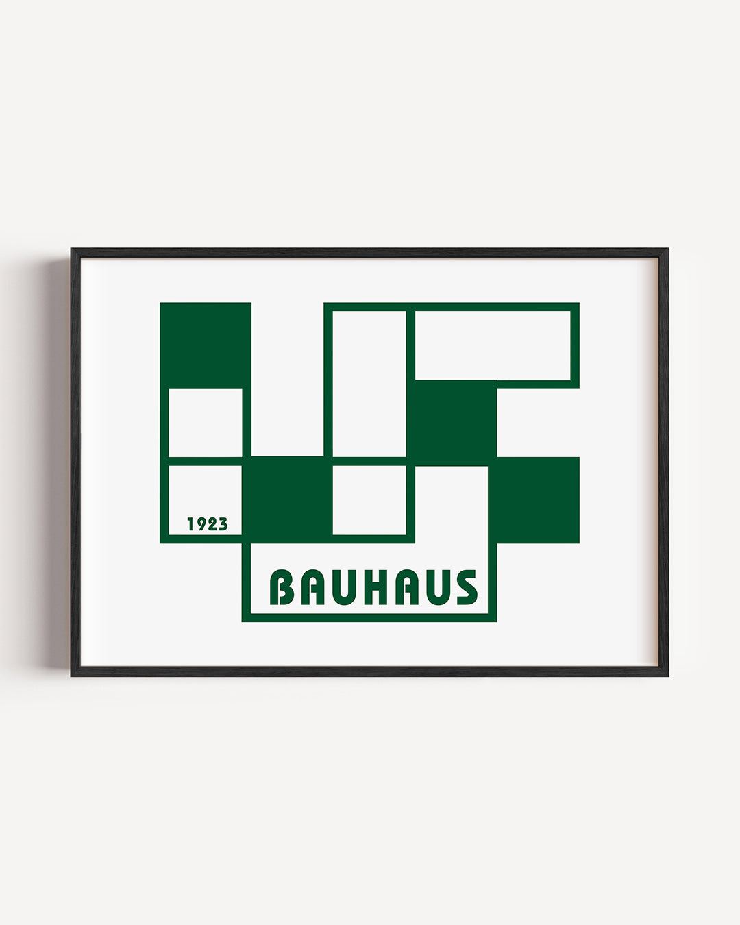 Geometrische vlakverdeling – liggende Bauhaus poster als wanddecoratie