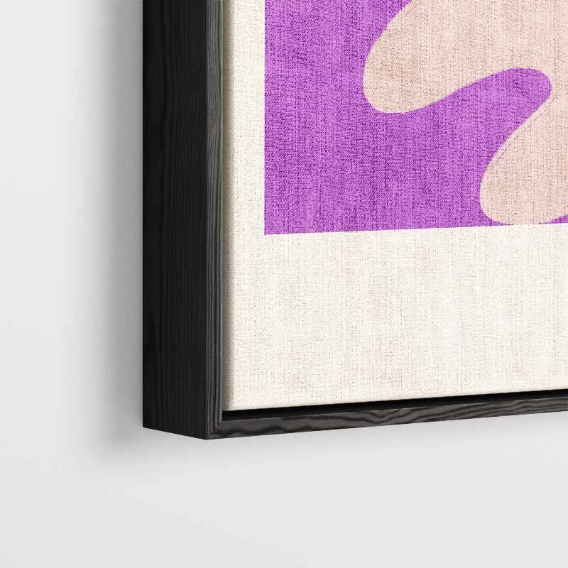 Abstract purpere flow – dibond wanddecoratie in staand formaat