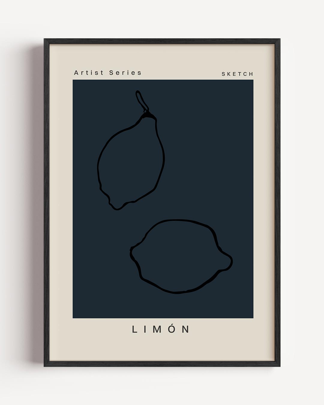 Stijlvolle Limoensketch – keuken portret poster als wanddecoratie